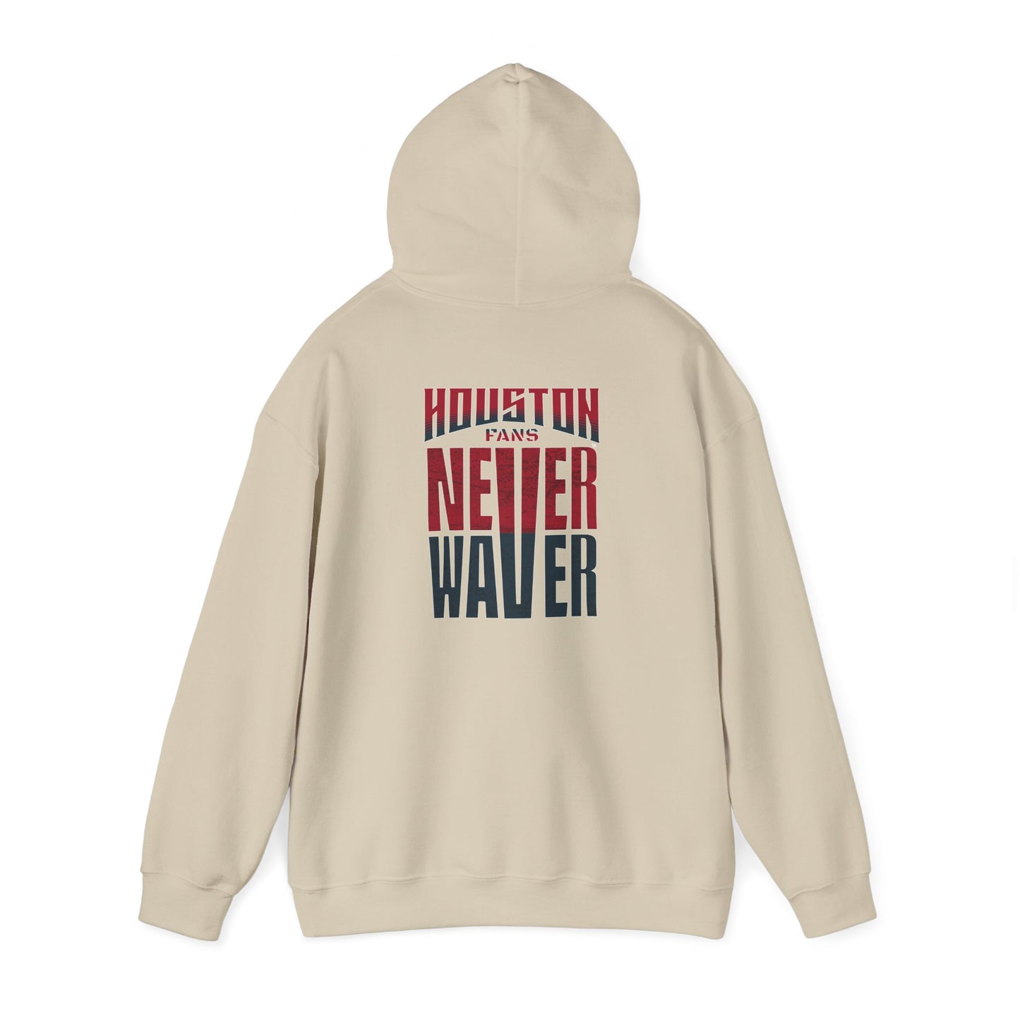 Unisex Heavy Blend™ Hooded Sweatshirt - 'Never Waver Houston Fans' Inspirational Hoodie for Fans - Never Waver