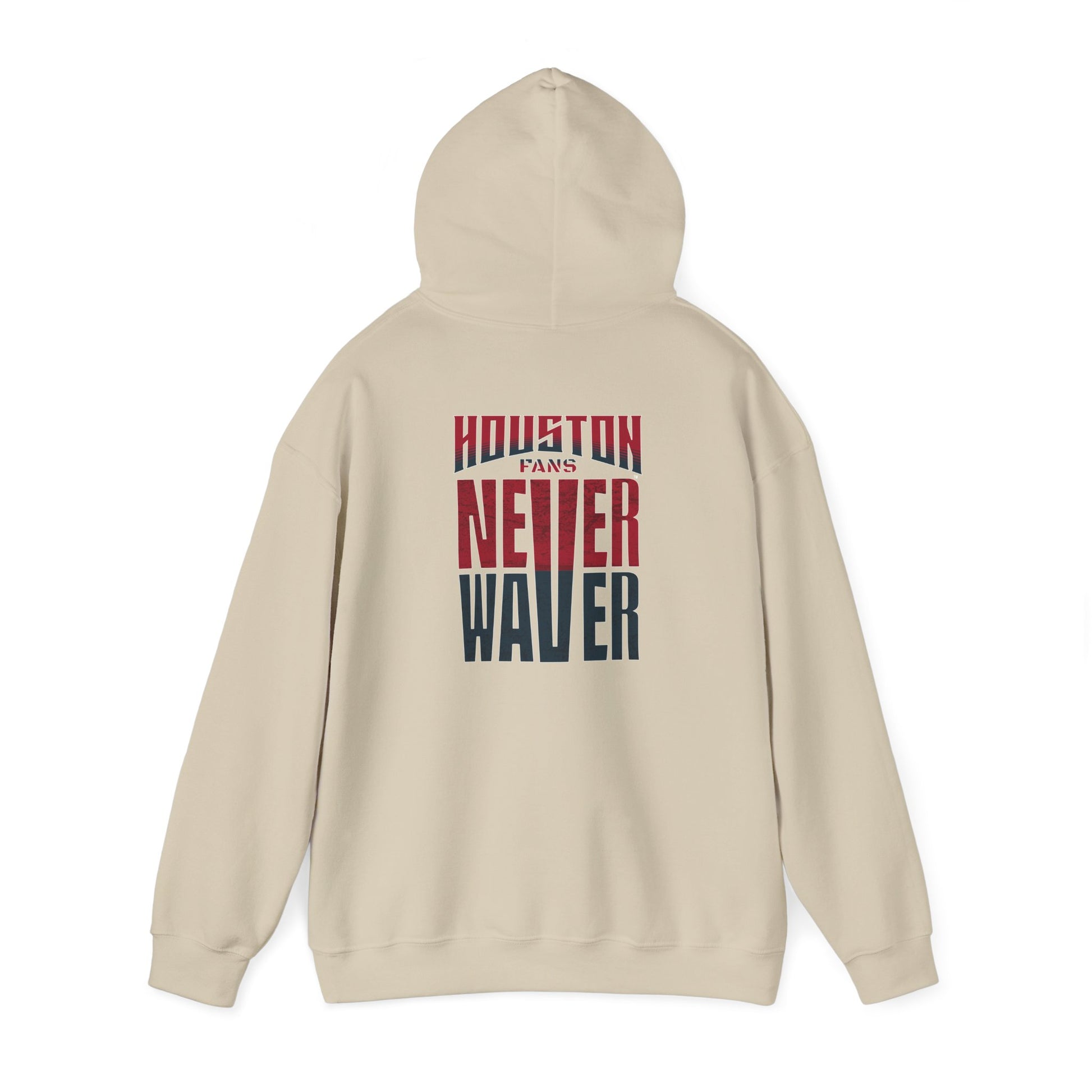 Unisex Heavy Blend™ Hooded Sweatshirt - 'Never Waver Houston Fans' Inspirational Hoodie for Fans - Never Waver