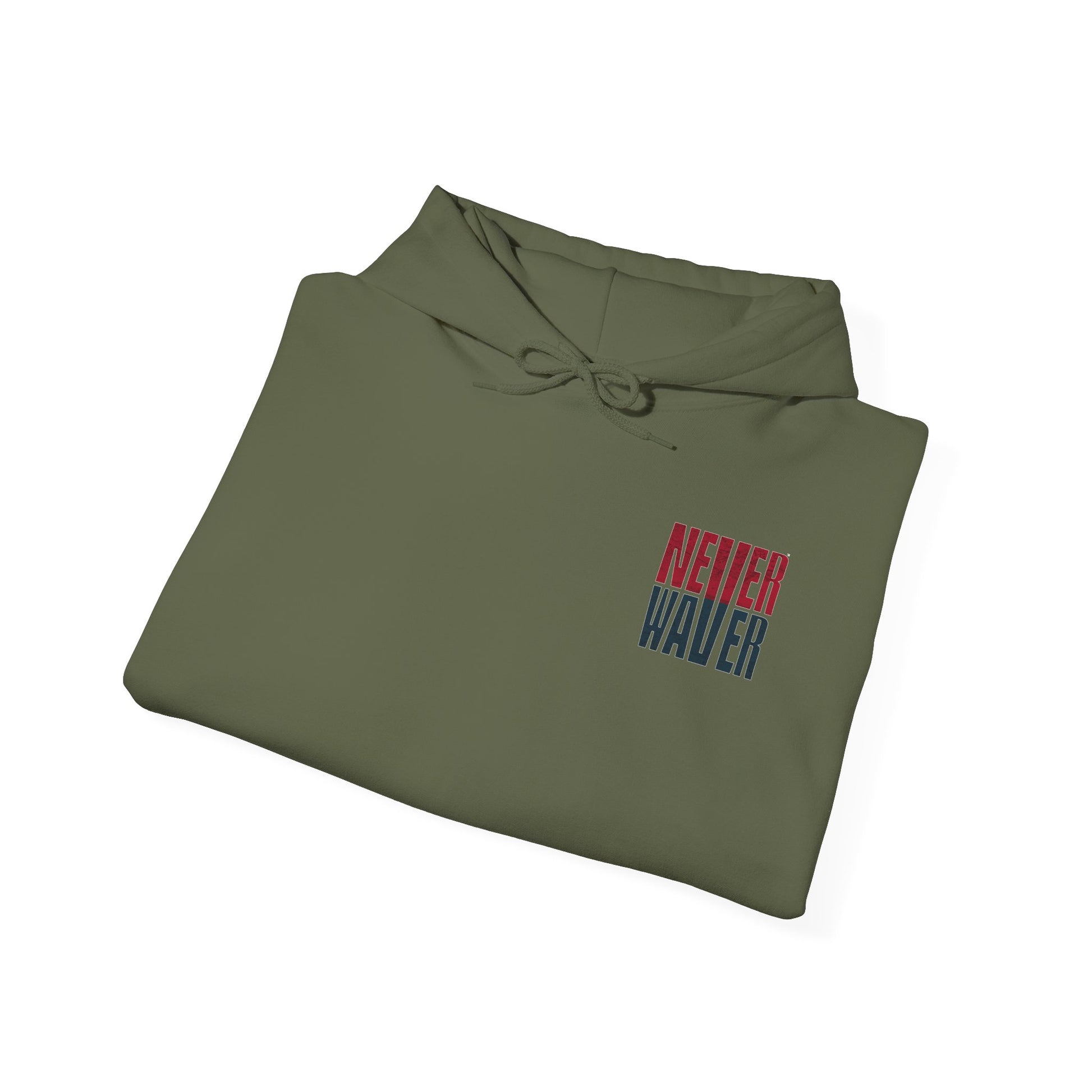 Unisex Heavy Blend™ Hooded Sweatshirt - 'Never Waver Houston Fans' Inspirational Hoodie for Fans - Never Waver
