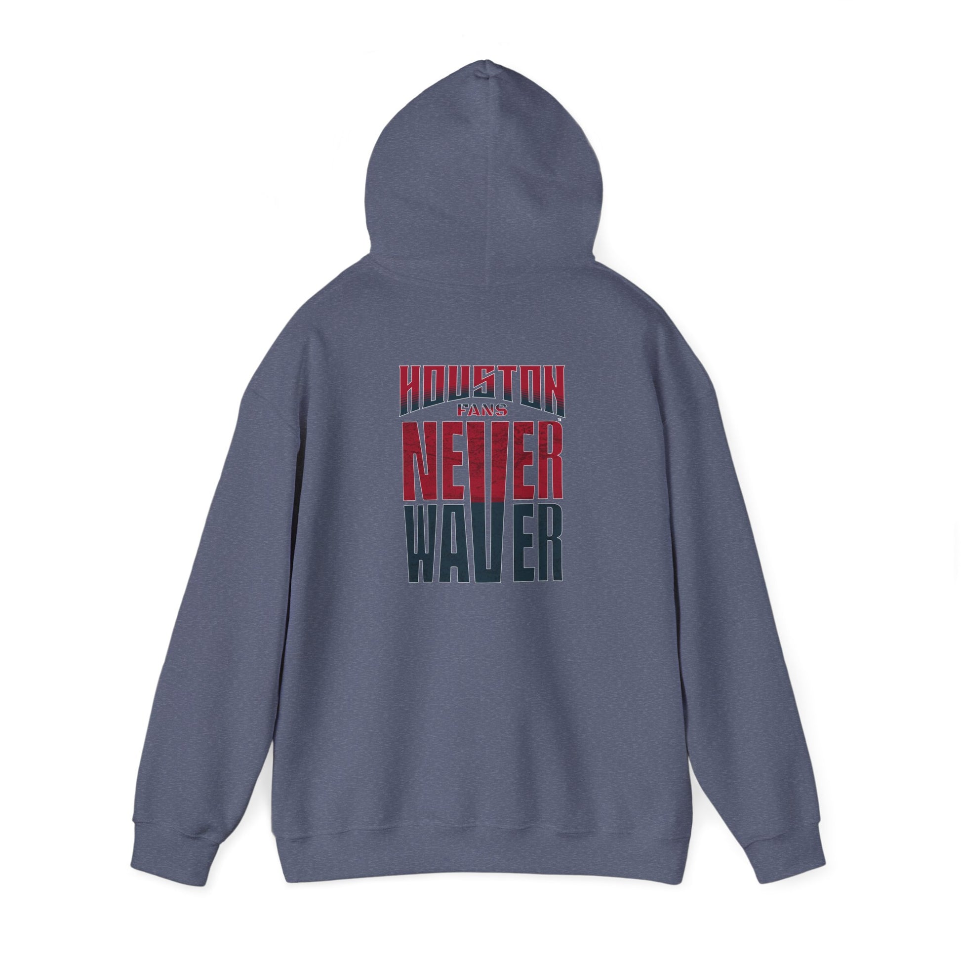 Unisex Heavy Blend™ Hooded Sweatshirt - 'Never Waver Houston Fans' Inspirational Hoodie for Fans - Never Waver