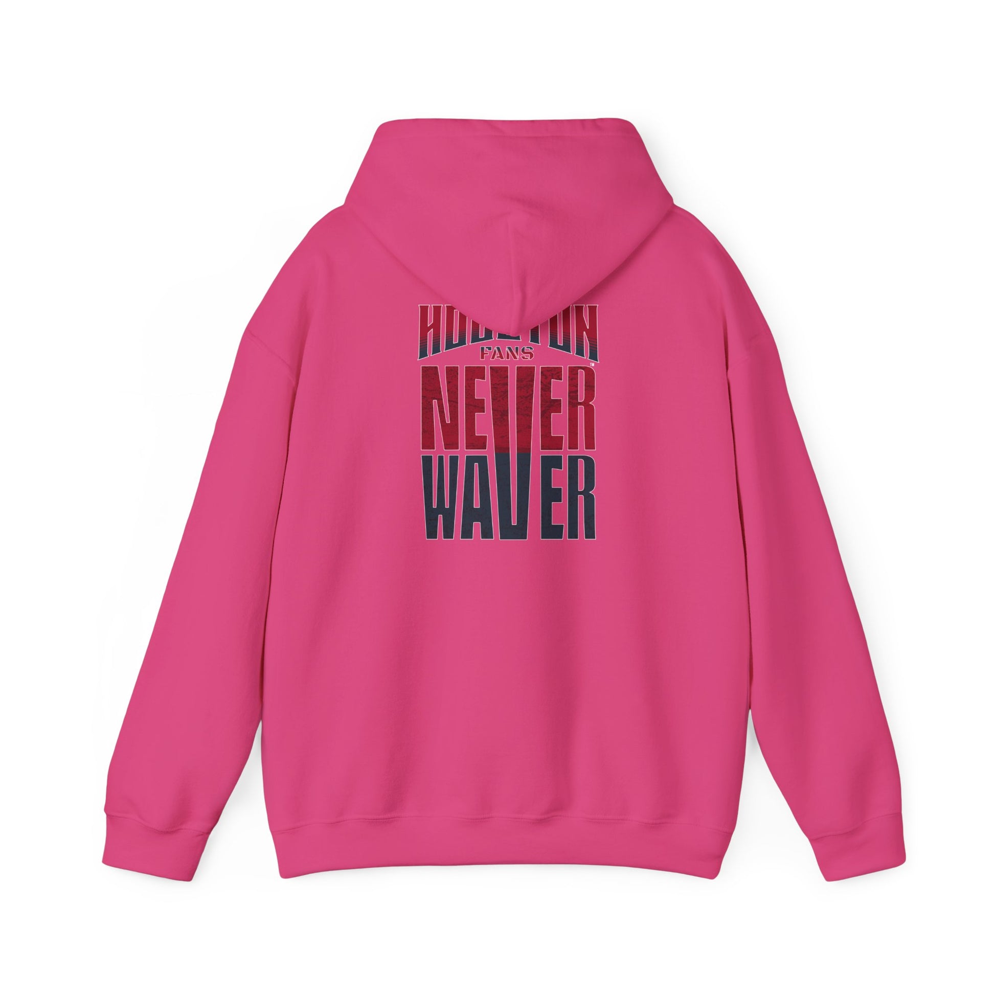 Unisex Heavy Blend™ Hooded Sweatshirt - 'Never Waver Houston Fans' Inspirational Hoodie for Fans - Never Waver