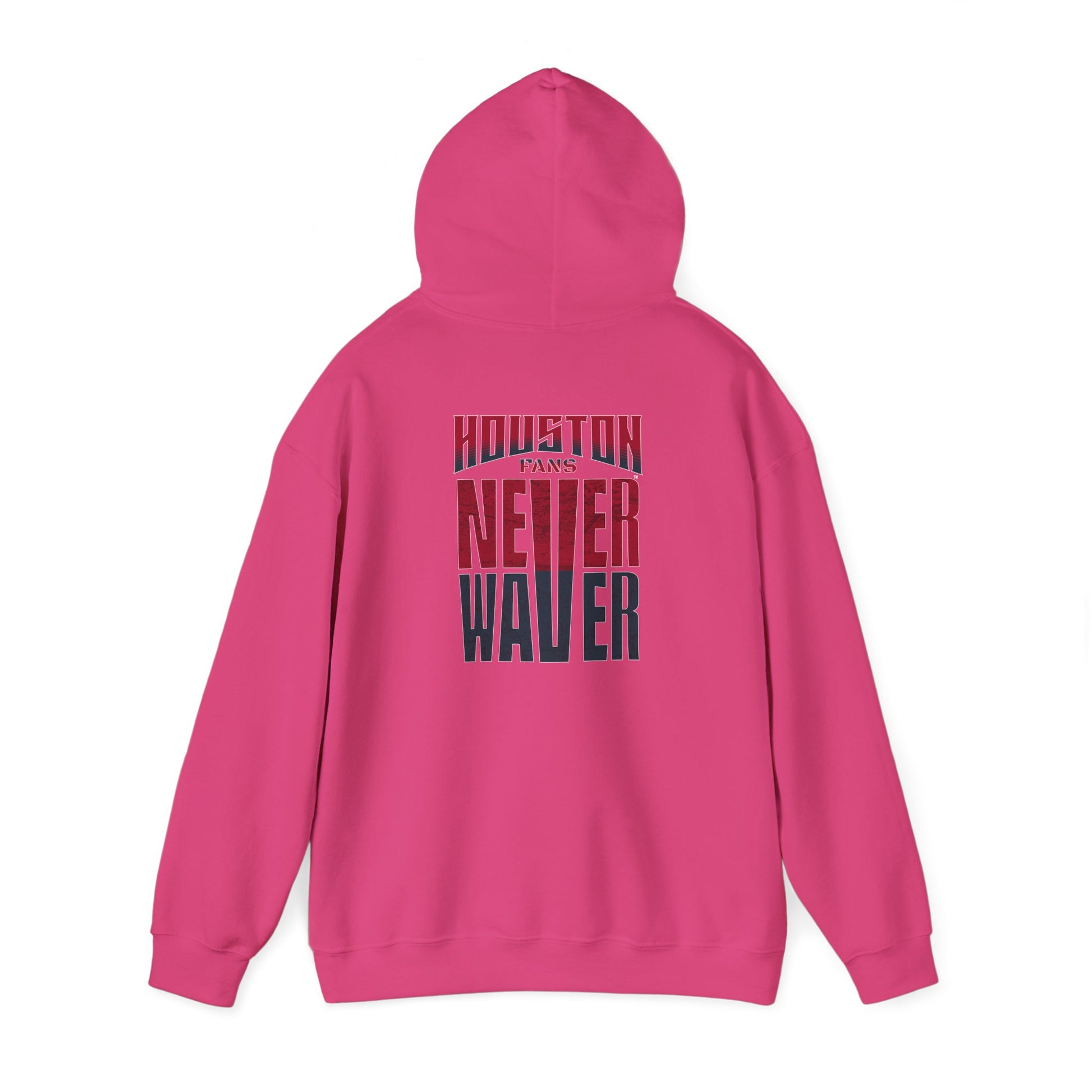 Unisex Heavy Blend™ Hooded Sweatshirt - 'Never Waver Houston Fans' Inspirational Hoodie for Fans - Never Waver
