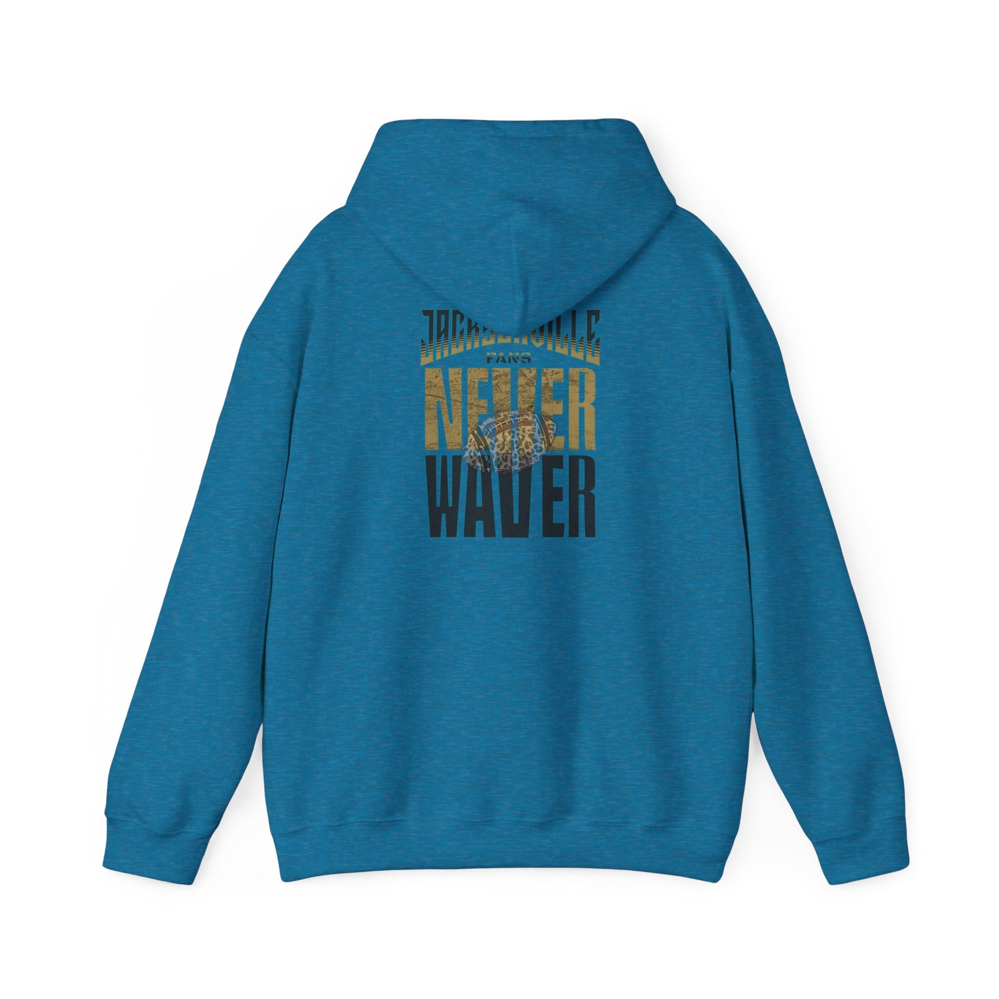Unisex Heavy Blend™ Hooded Sweatshirt - 'NEVER WAVER' Jacksonville Fans Design - Never Waver