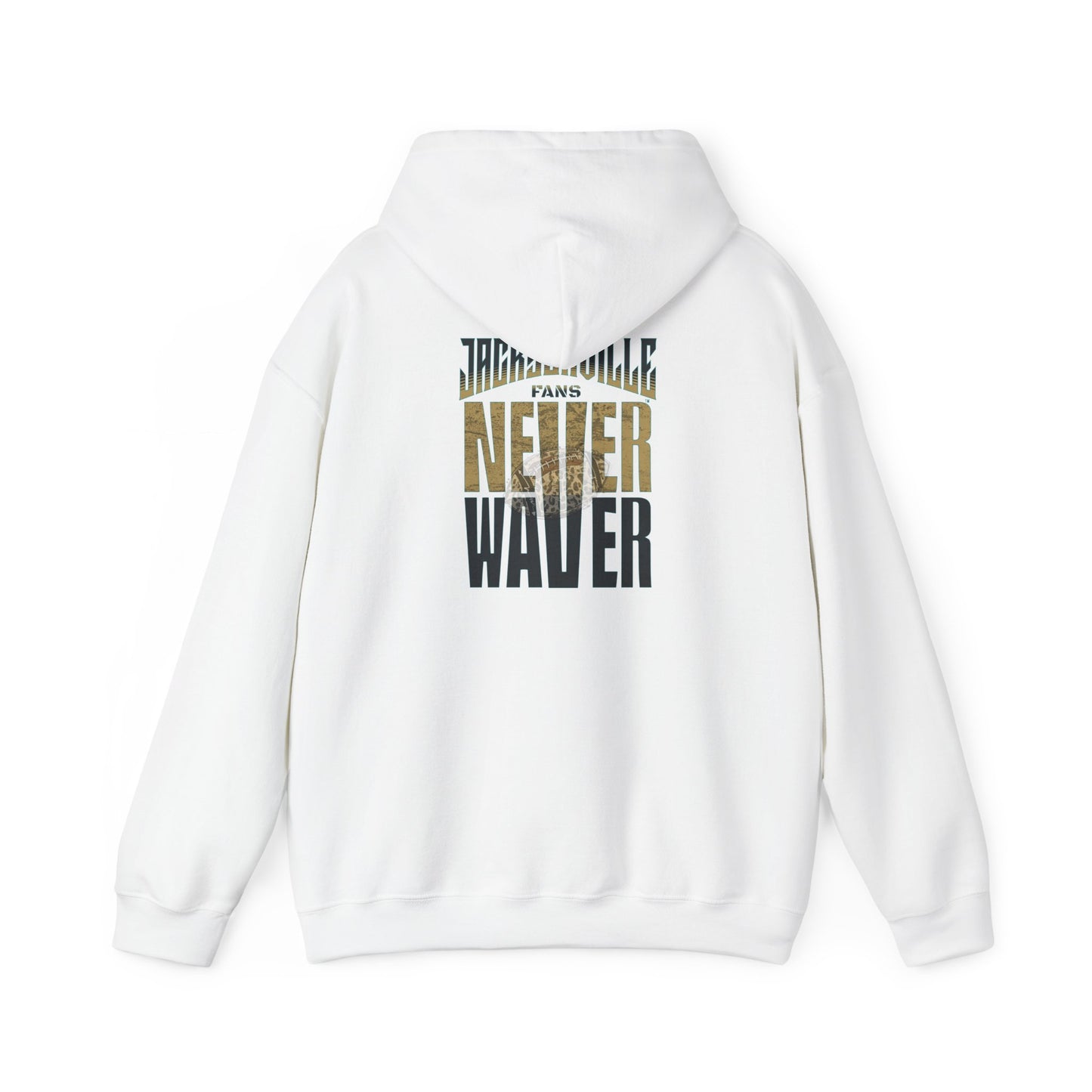 Unisex Heavy Blend™ Hooded Sweatshirt - 'NEVER WAVER' Jacksonville Fans Design - Never Waver