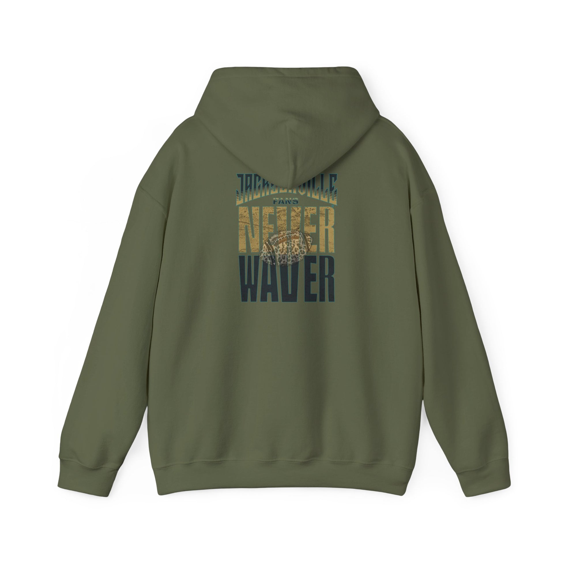 Unisex Heavy Blend™ Hooded Sweatshirt - 'NEVER WAVER' Jacksonville Fans Design - Never Waver