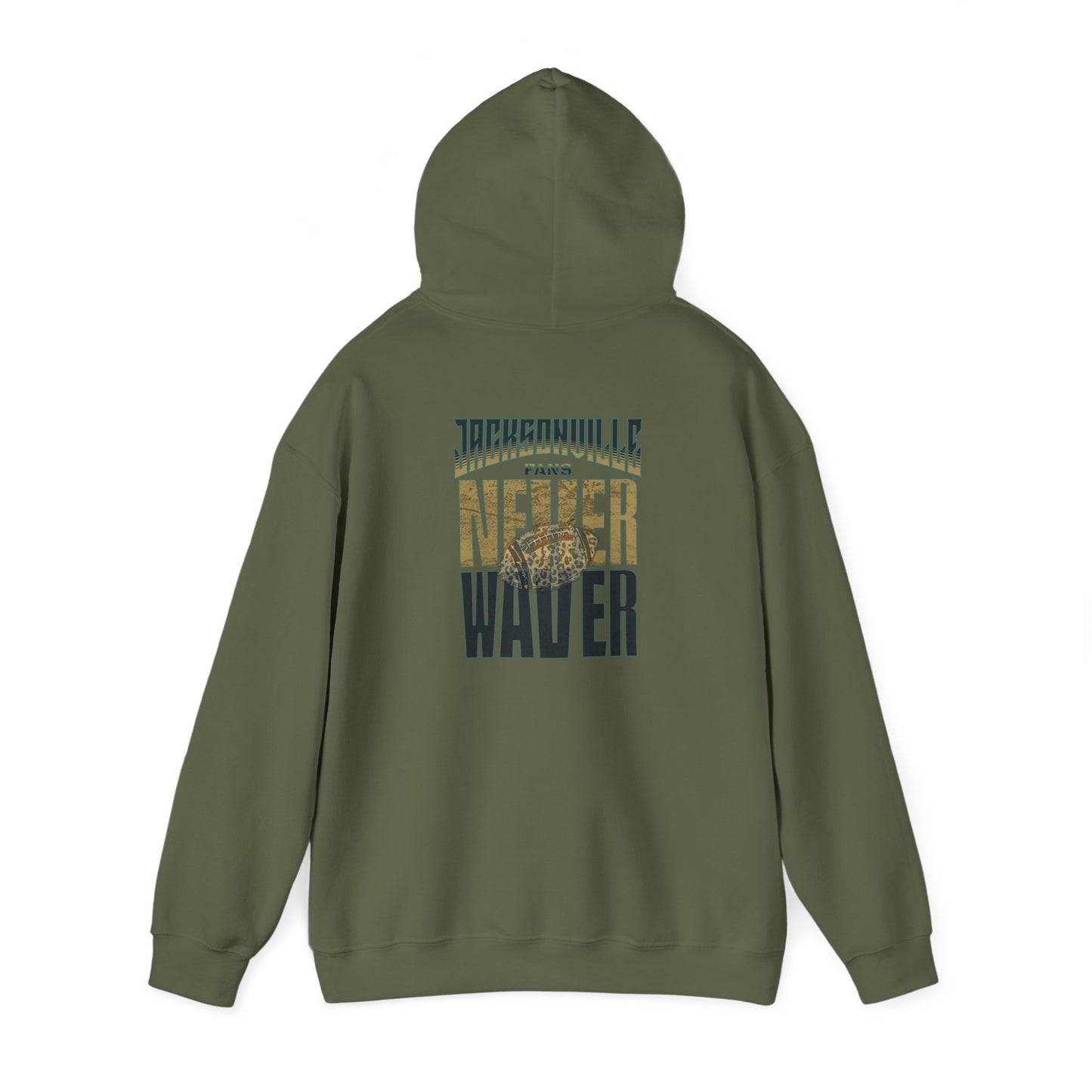 Unisex Heavy Blend™ Hooded Sweatshirt - 'NEVER WAVER' Jacksonville Fans Design - Never Waver