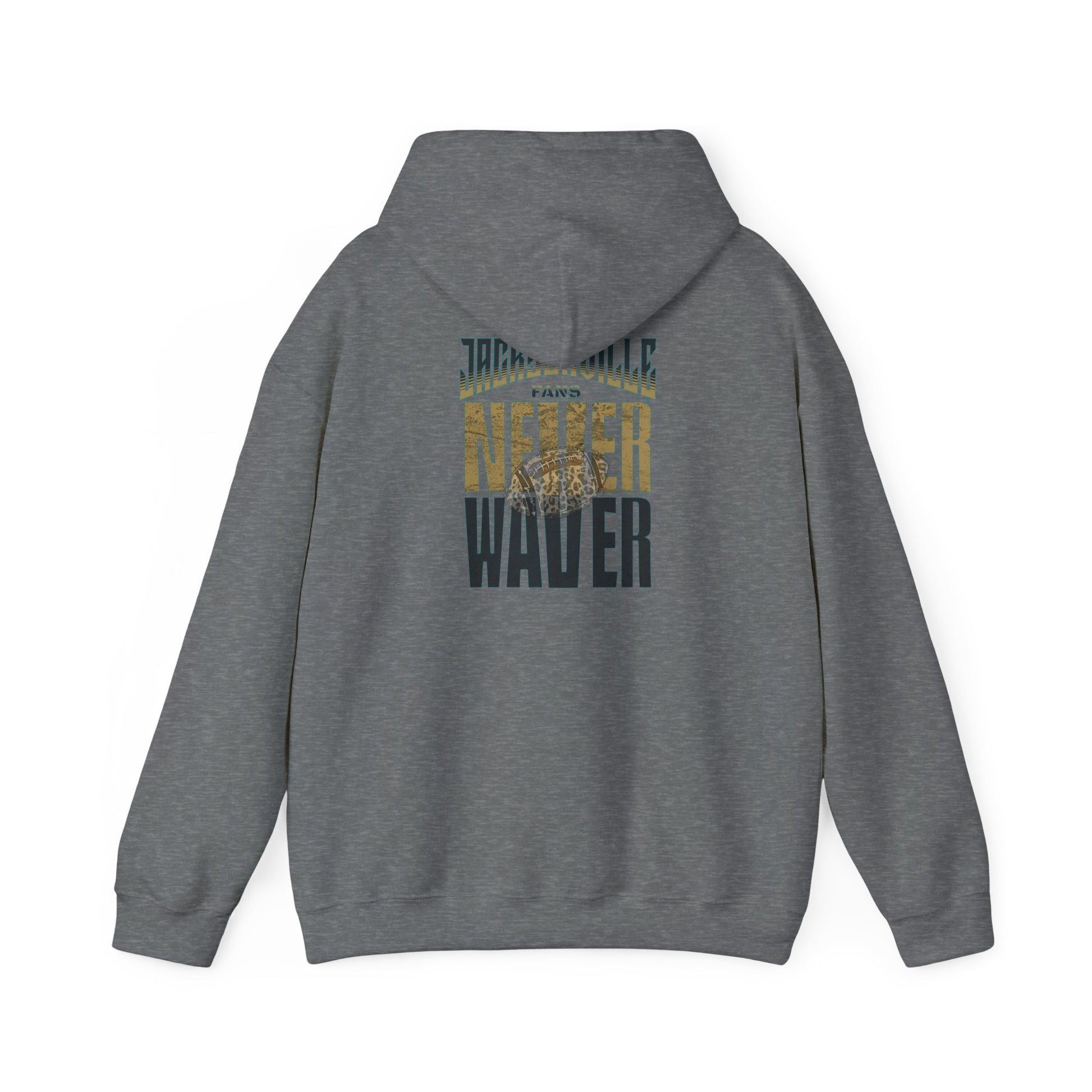 Unisex Heavy Blend™ Hooded Sweatshirt - 'NEVER WAVER' Jacksonville Fans Design - Never Waver