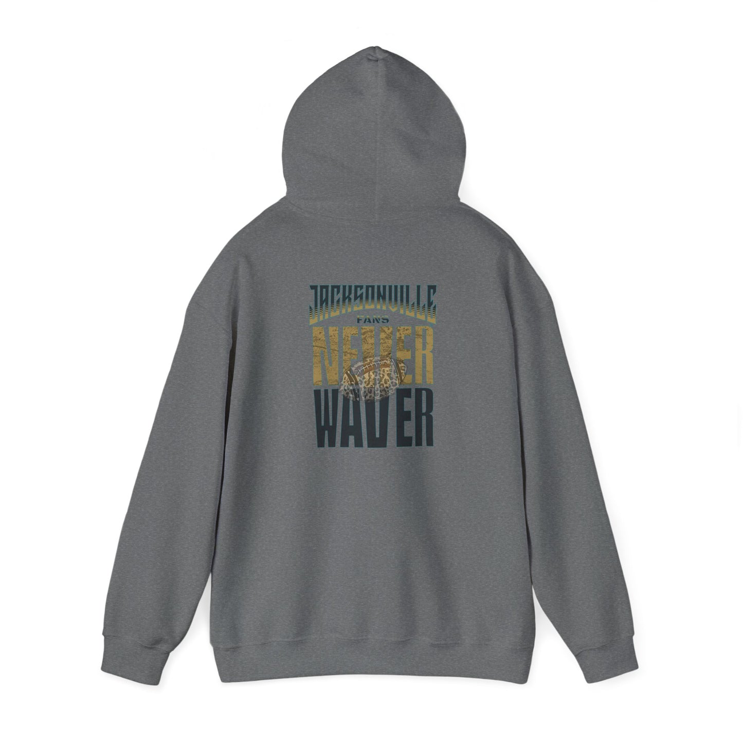 Unisex Heavy Blend™ Hooded Sweatshirt - 'NEVER WAVER' Jacksonville Fans Design - Never Waver