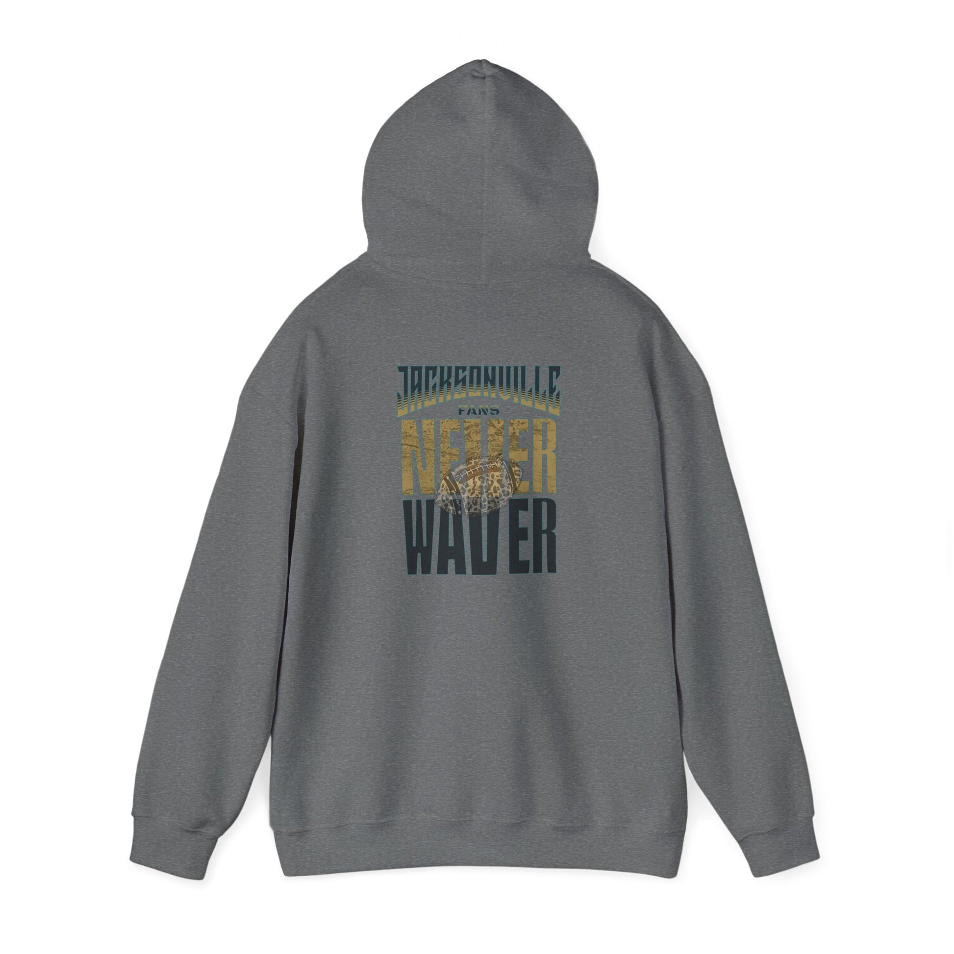 Unisex Heavy Blend™ Hooded Sweatshirt - 'NEVER WAVER' Jacksonville Fans Design - Never Waver