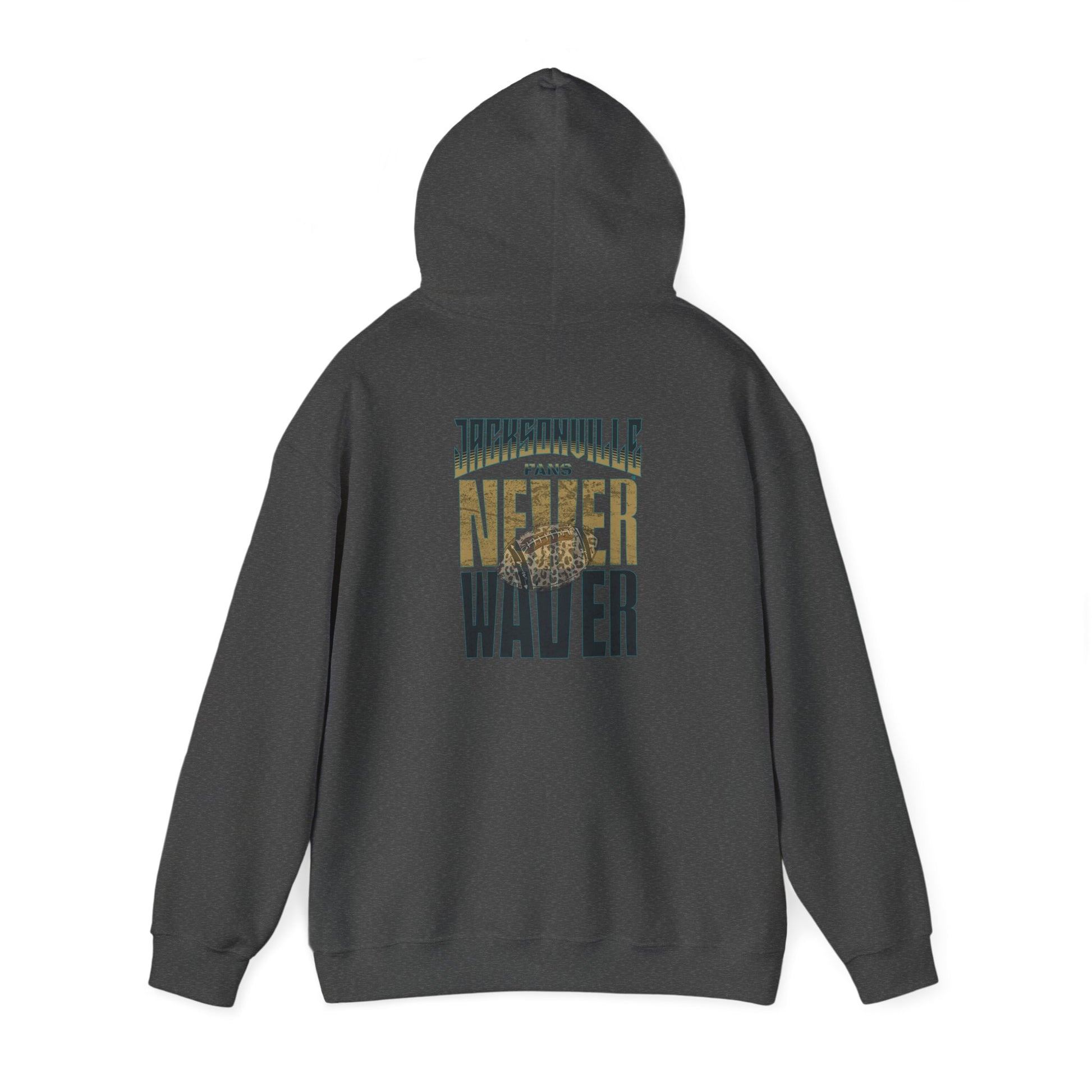 Unisex Heavy Blend™ Hooded Sweatshirt - 'NEVER WAVER' Jacksonville Fans Design - Never Waver