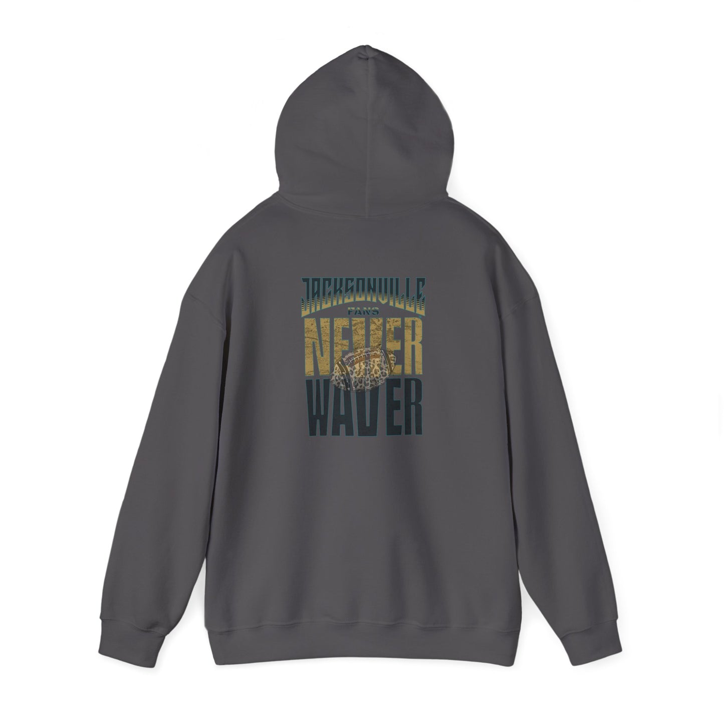 Unisex Heavy Blend™ Hooded Sweatshirt - 'NEVER WAVER' Jacksonville Fans Design - Never Waver