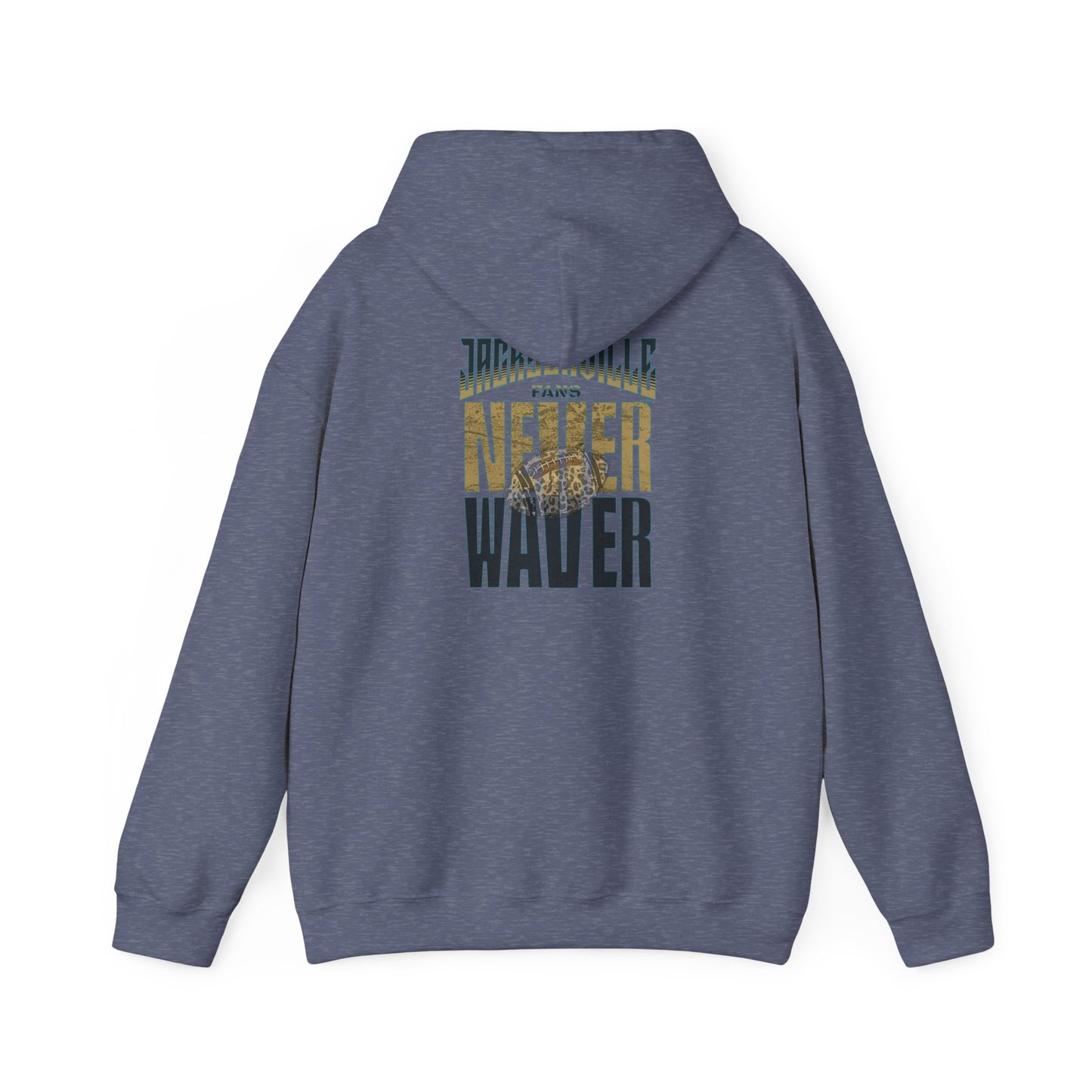 Unisex Heavy Blend™ Hooded Sweatshirt - 'NEVER WAVER' Jacksonville Fans Design - Never Waver