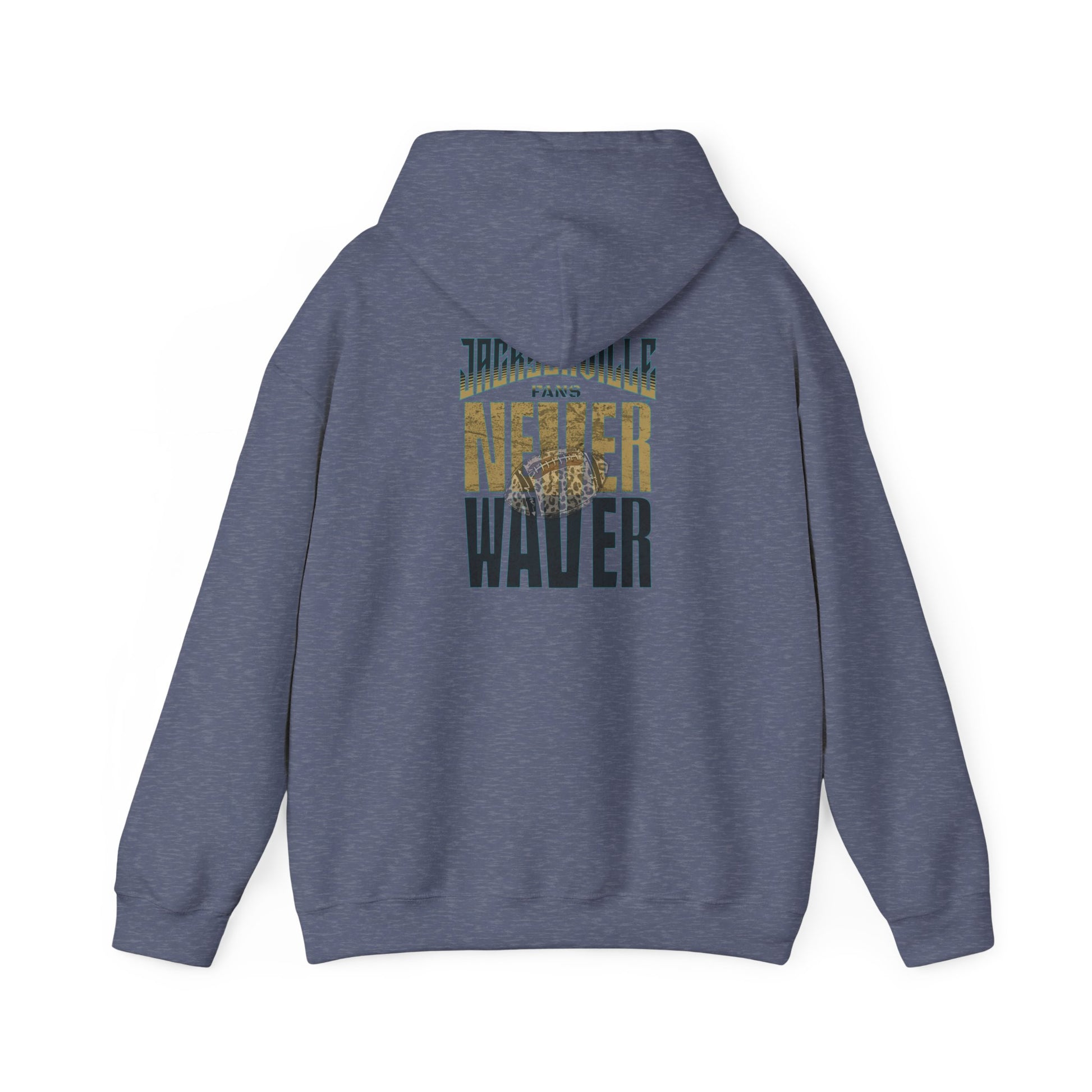 Unisex Heavy Blend™ Hooded Sweatshirt - 'NEVER WAVER' Jacksonville Fans Design - Never Waver