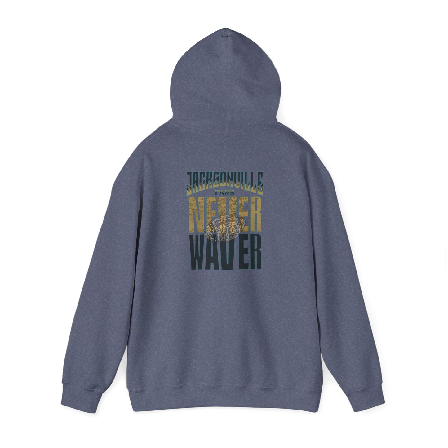 Unisex Heavy Blend™ Hooded Sweatshirt - 'NEVER WAVER' Jacksonville Fans Design - Never Waver