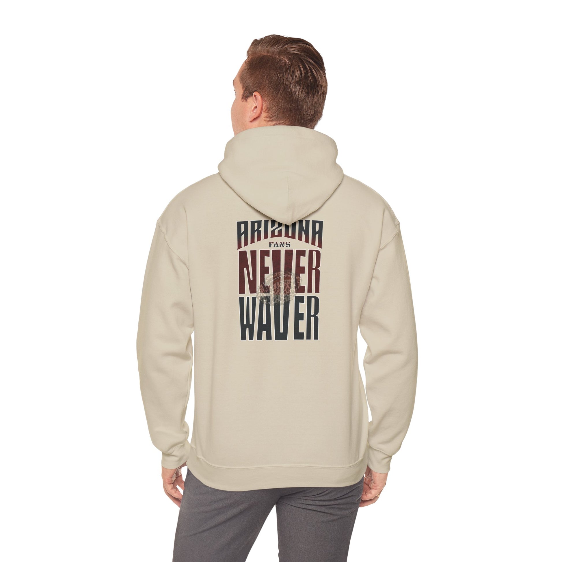 Unisex Heavy Blend Hoodie | Arizona Fans Never Waver Design | Casual Comfort for Fans - Never Waver