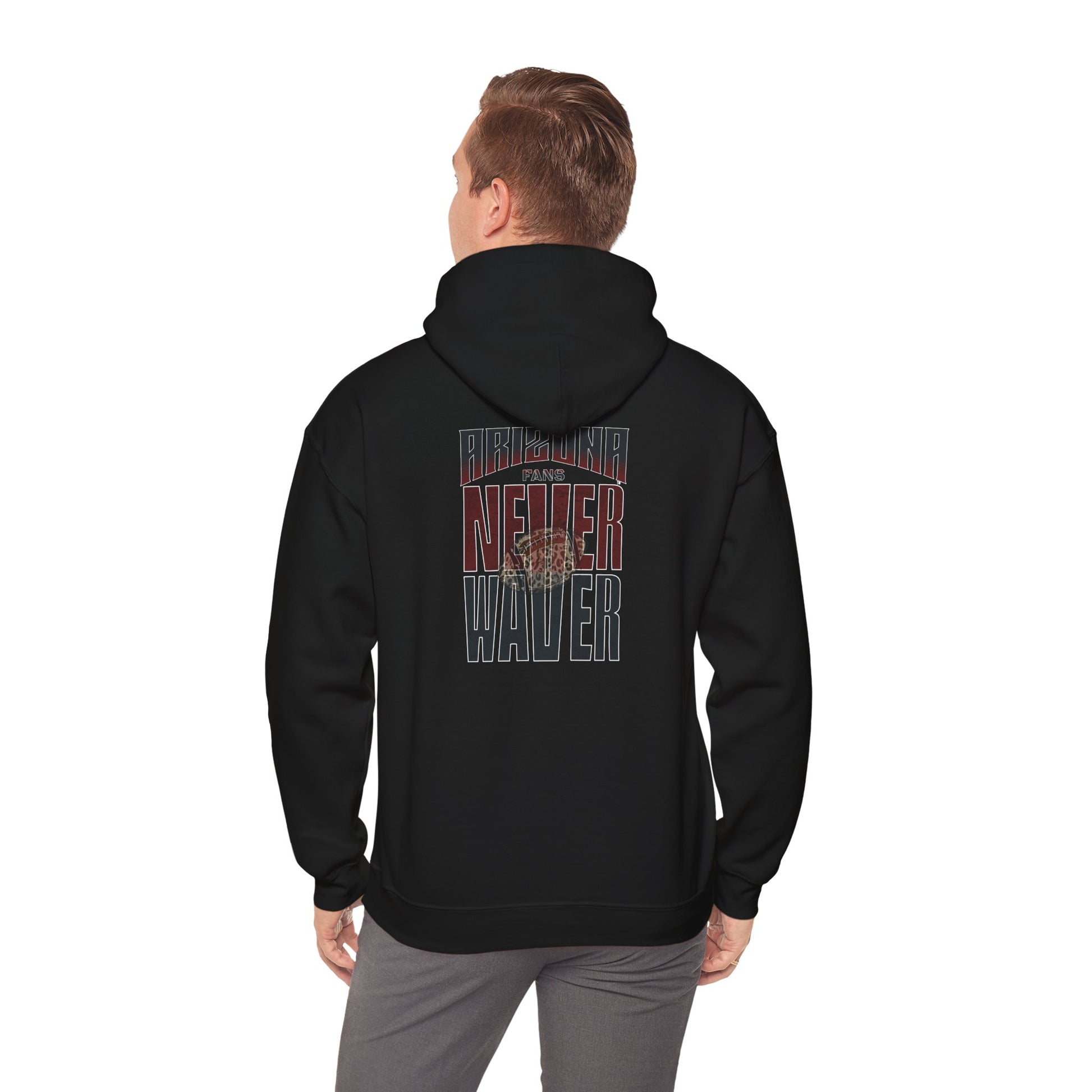 Unisex Heavy Blend Hoodie | Arizona Fans Never Waver Design | Casual Comfort for Fans - Never Waver