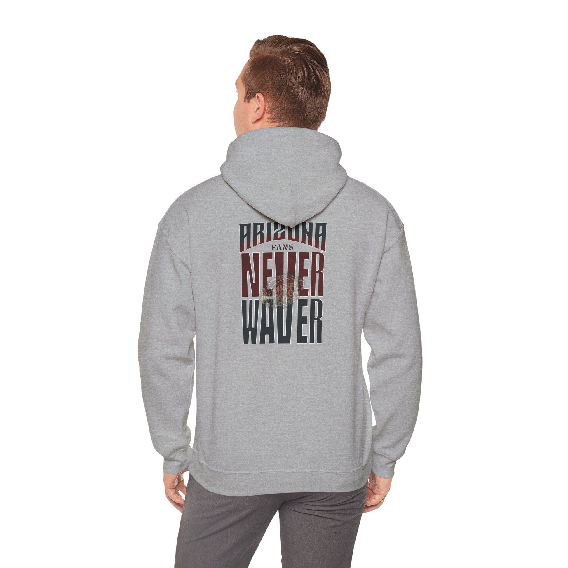 Unisex Heavy Blend Hoodie | Arizona Fans Never Waver Design | Casual Comfort for Fans - Never Waver