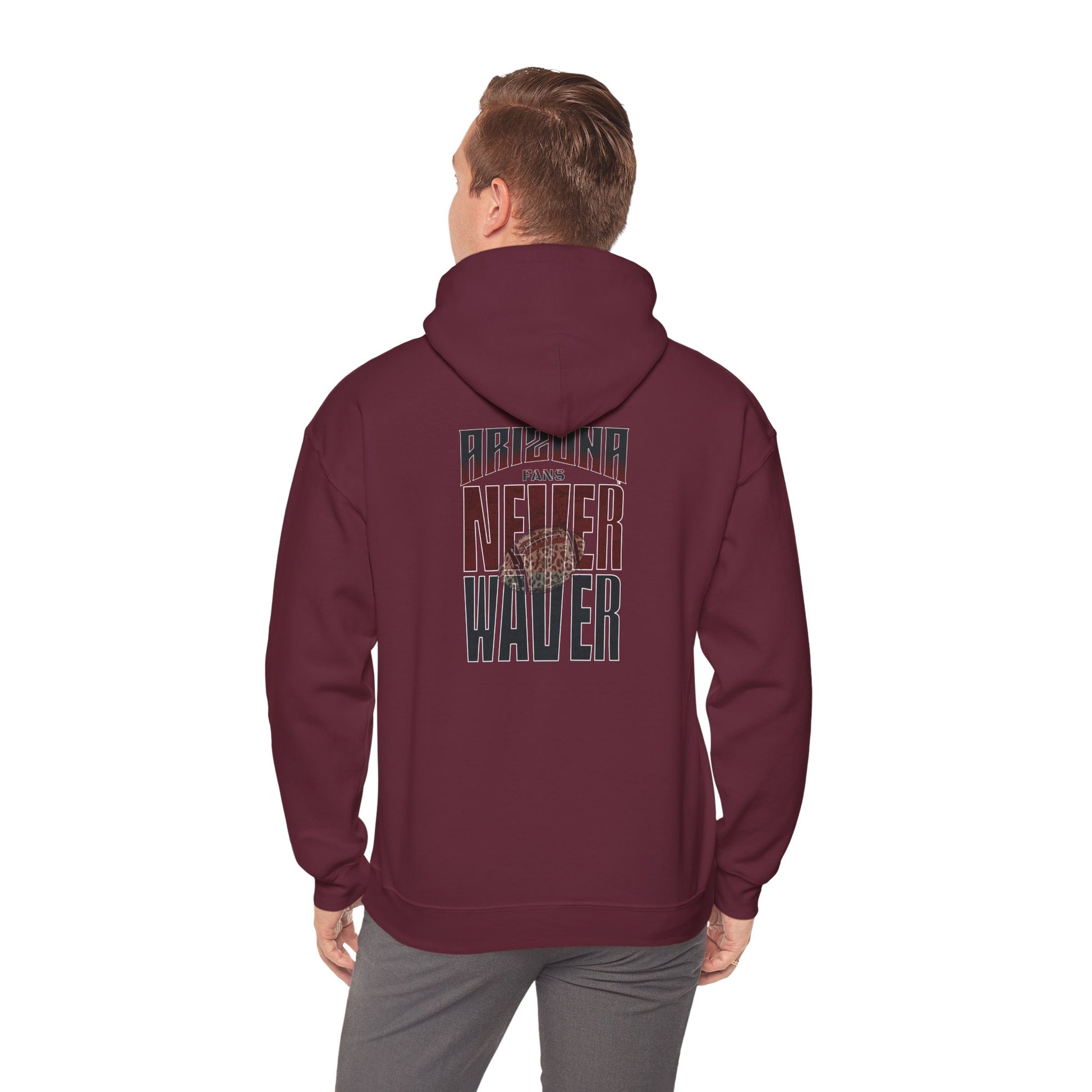 Unisex Heavy Blend Hoodie | Arizona Fans Never Waver Design | Casual Comfort for Fans - Never Waver