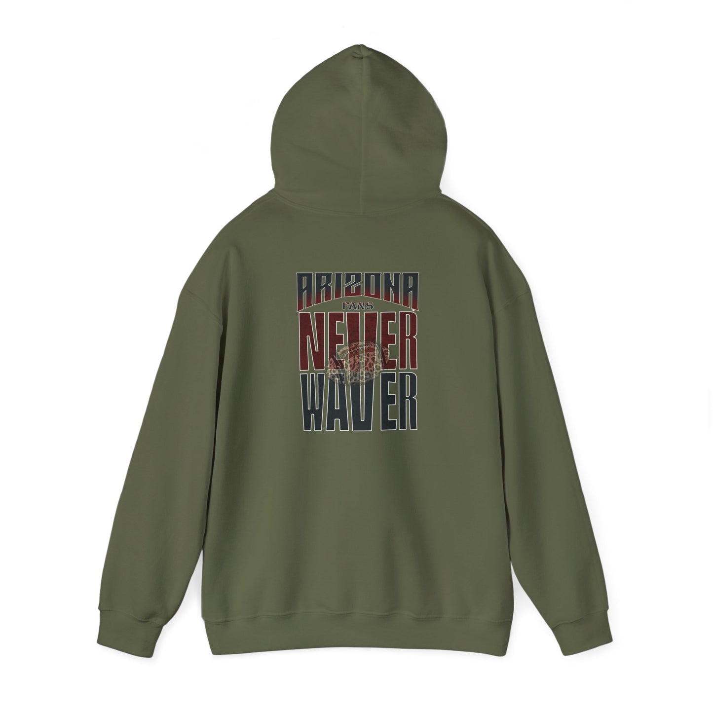 Unisex Heavy Blend Hoodie | Arizona Fans Never Waver Design | Casual Comfort for Fans - Never Waver