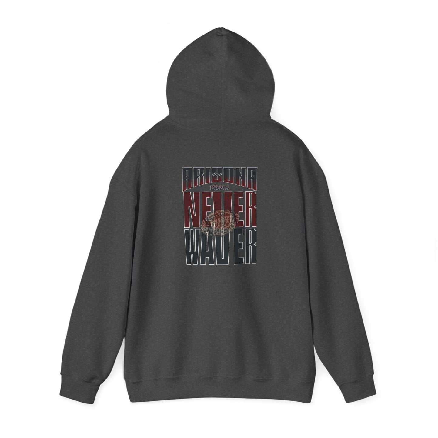 Unisex Heavy Blend Hoodie | Arizona Fans Never Waver Design | Casual Comfort for Fans - Never Waver