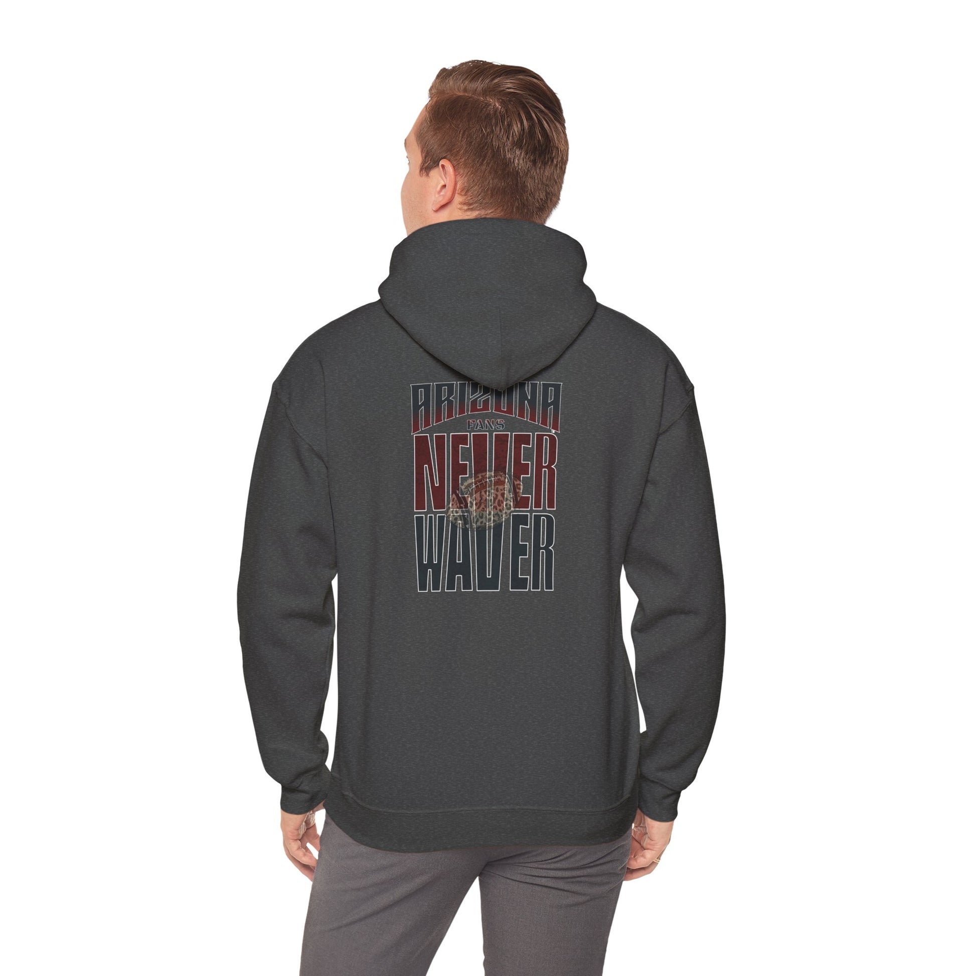 Unisex Heavy Blend Hoodie | Arizona Fans Never Waver Design | Casual Comfort for Fans - Never Waver