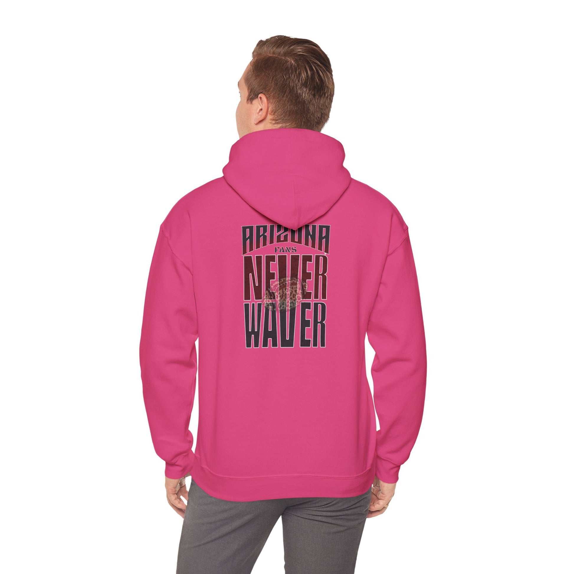 Unisex Heavy Blend Hoodie | Arizona Fans Never Waver Design | Casual Comfort for Fans - Never Waver