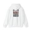 Unisex Heavy Blend™ Hoodie - 'Never Waver' Atlanta Fans Leopard Football Sweatshirt - Never Waver