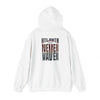 Unisex Heavy Blend™ Hoodie - 'Never Waver' Atlanta Fans Leopard Football Sweatshirt - Never Waver