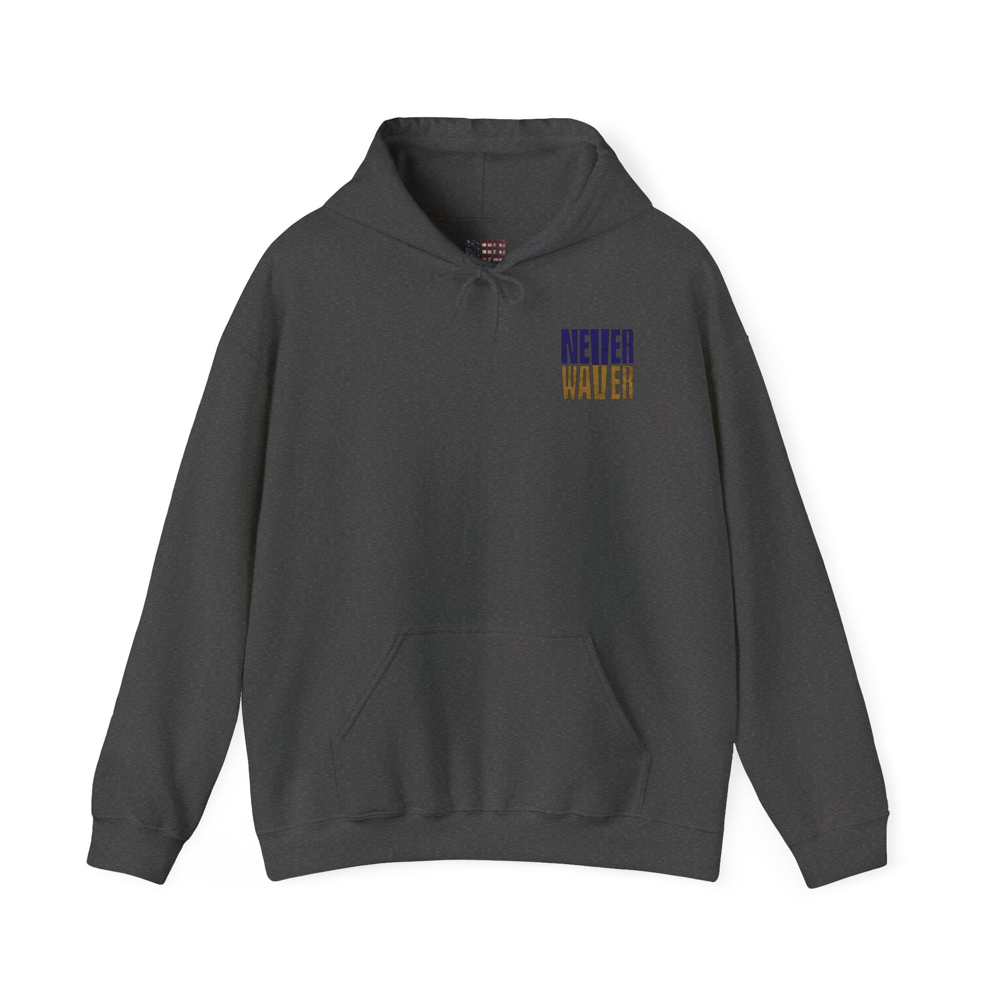 Unisex Hooded Sweatshirt - 'Never Waver' Baltimore Fans Apparel - Never Waver