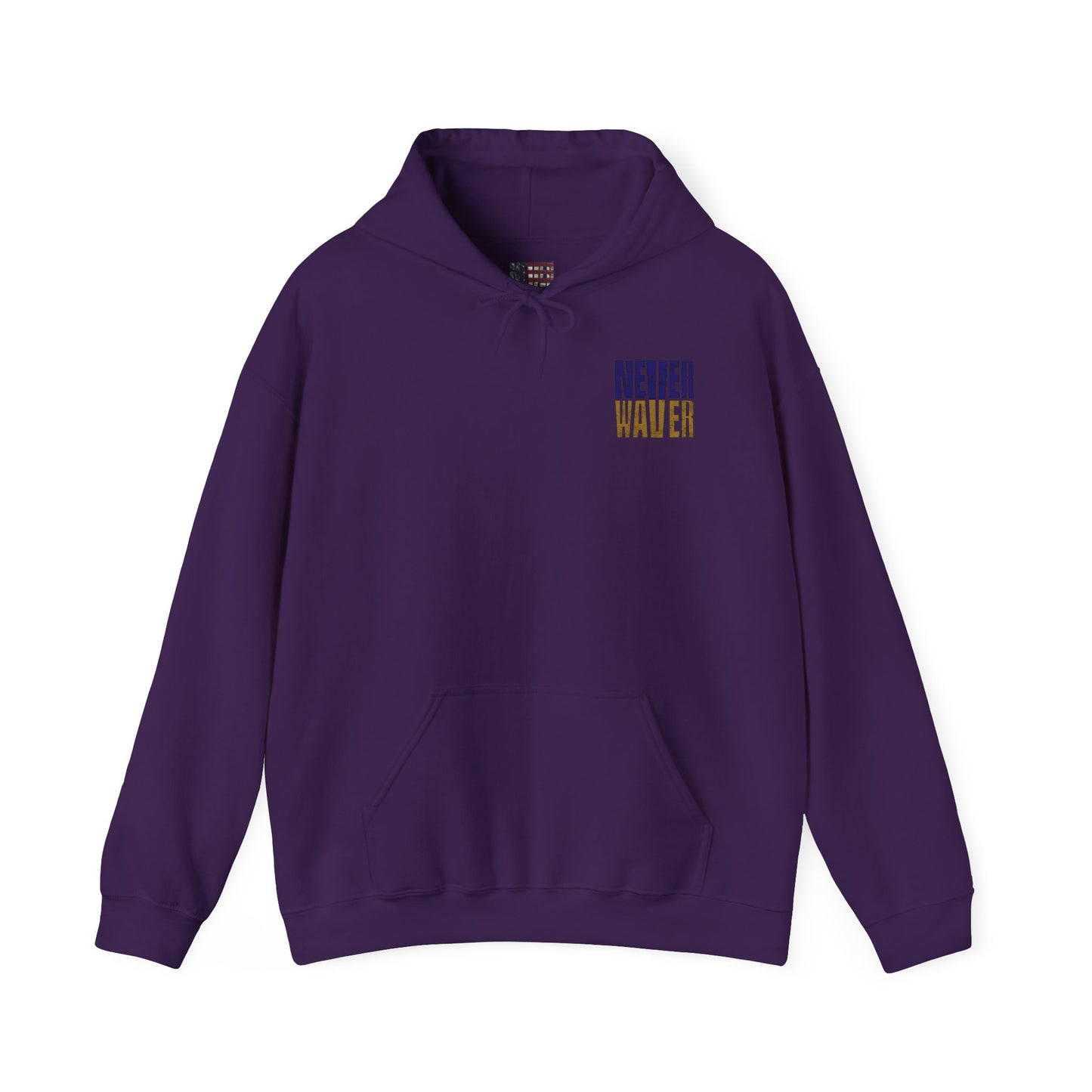 Unisex Hooded Sweatshirt - 'Never Waver' Baltimore Fans Apparel - Never Waver