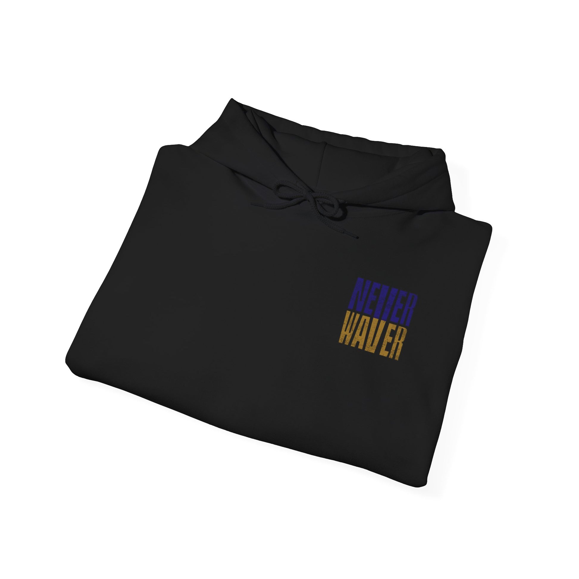 Unisex Hooded Sweatshirt - 'Never Waver' Baltimore Fans Apparel - Never Waver