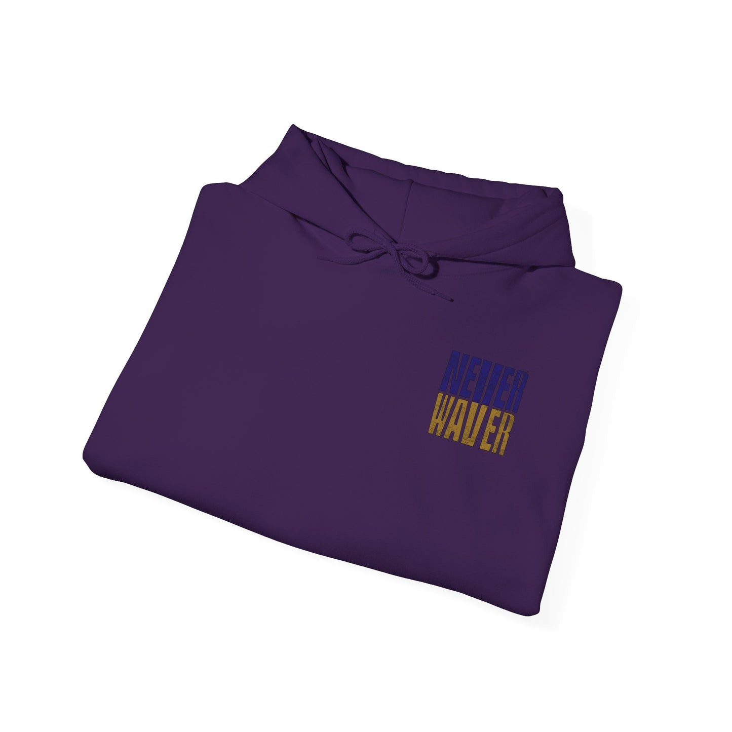 Unisex Hooded Sweatshirt - 'Never Waver' Baltimore Fans Apparel - Never Waver