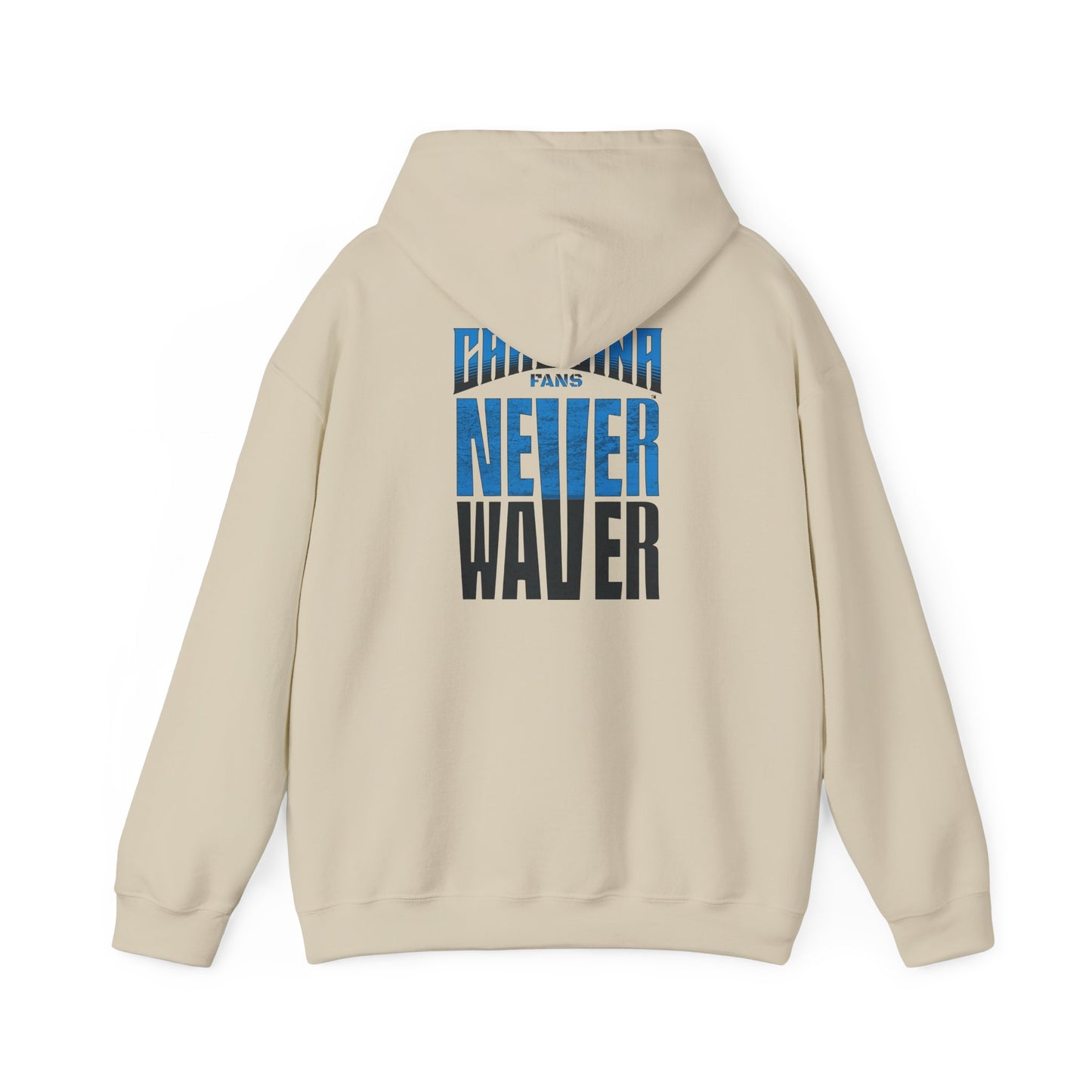 Carolina Fans Never Waver Hooded Sweatshirt | Unisex Heavy Blend™ | Casual Comfort for Fans - Never Waver