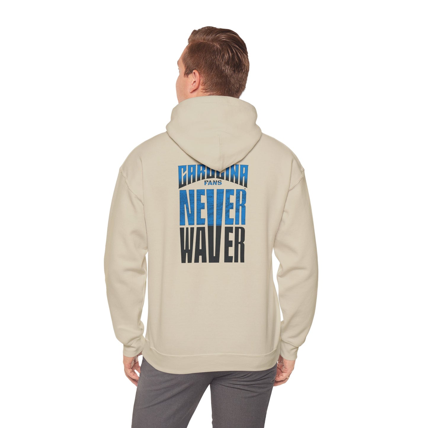Carolina Fans Never Waver Hooded Sweatshirt | Unisex Heavy Blend™ | Casual Comfort for Fans - Never Waver