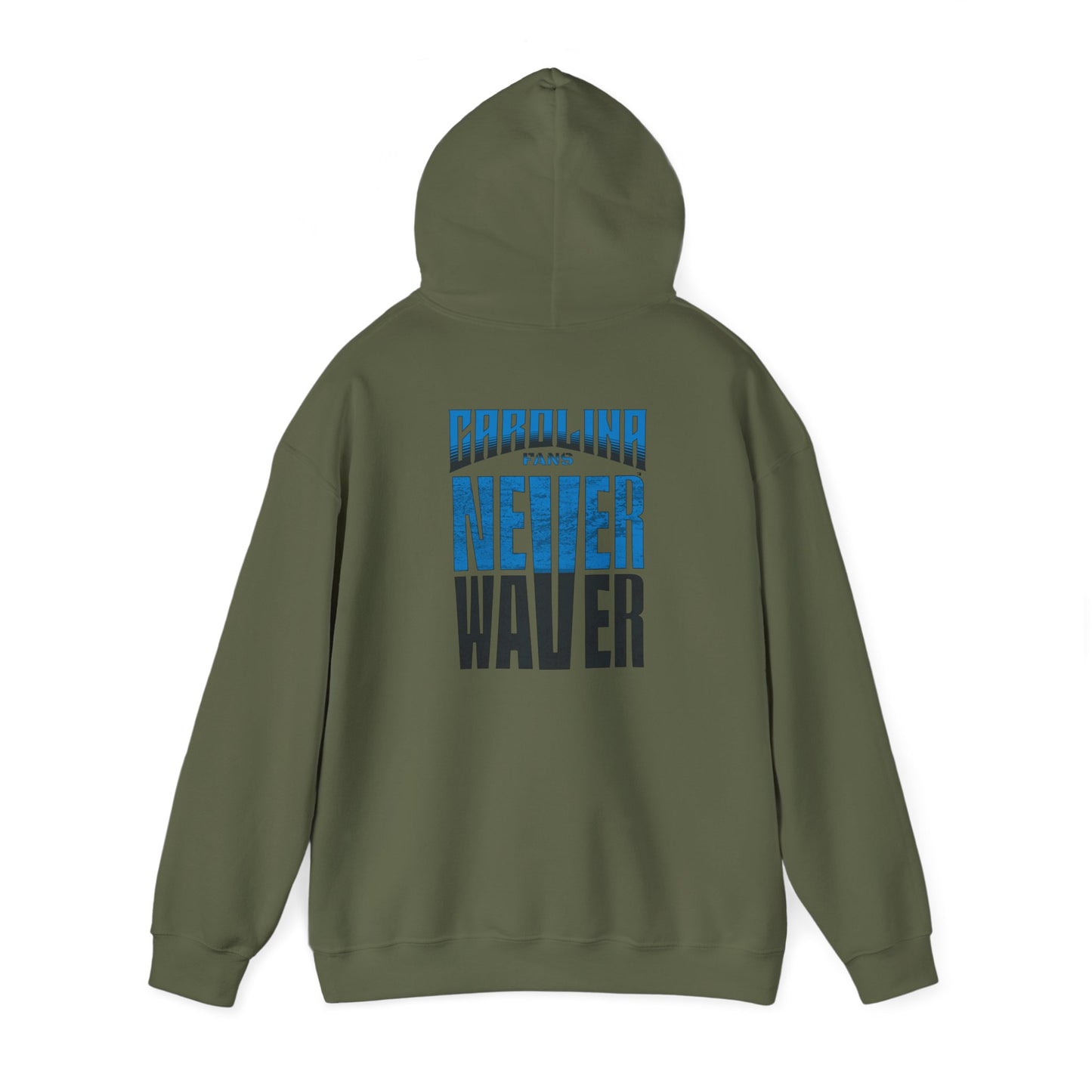 Carolina Fans Never Waver Hooded Sweatshirt | Unisex Heavy Blend™ | Casual Comfort for Fans - Never Waver