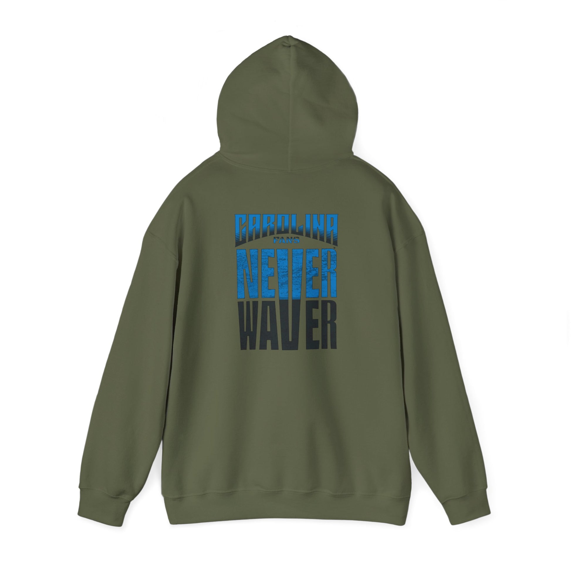Carolina Fans Never Waver Hooded Sweatshirt | Unisex Heavy Blend™ | Casual Comfort for Fans - Never Waver