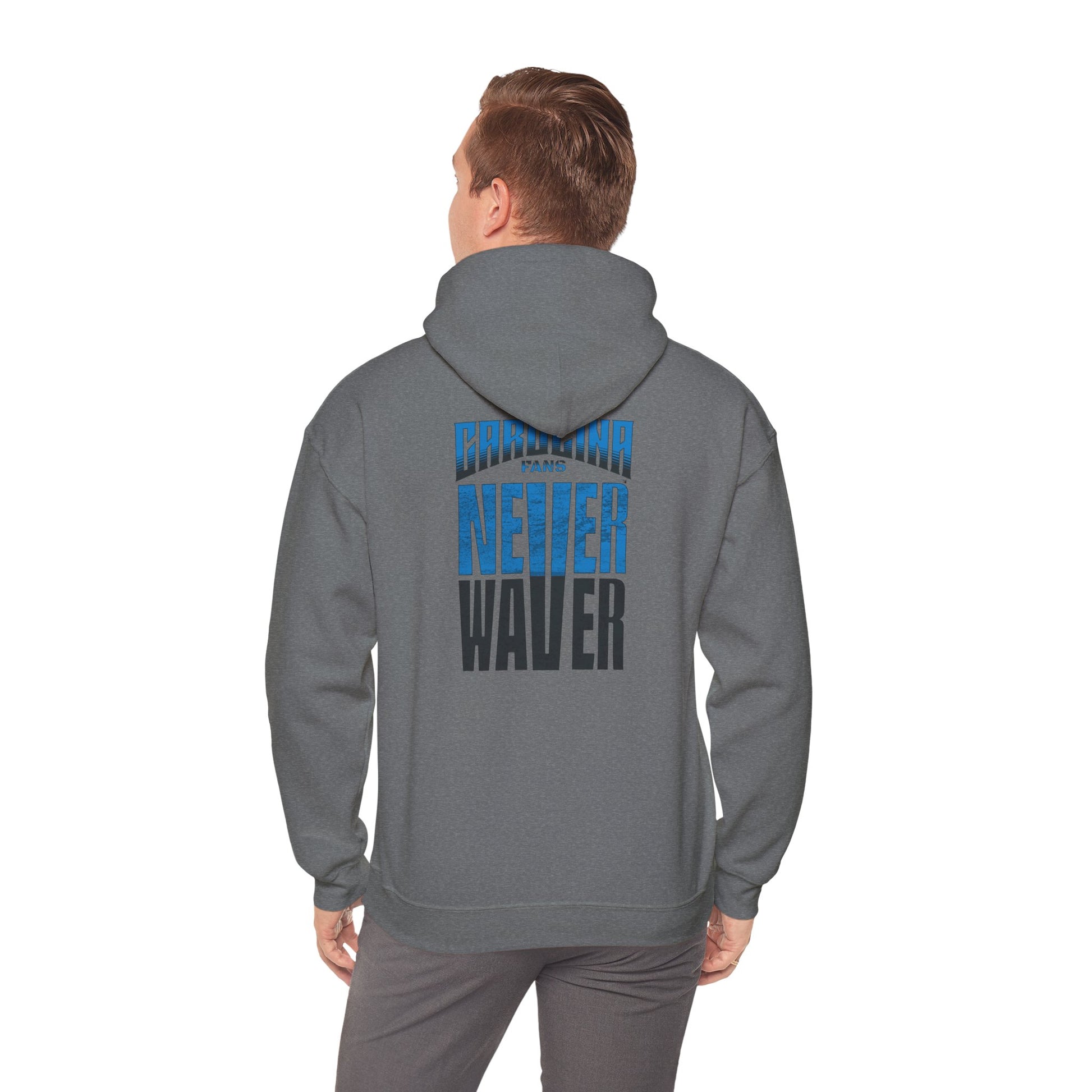 Carolina Fans Never Waver Hooded Sweatshirt | Unisex Heavy Blend™ | Casual Comfort for Fans - Never Waver