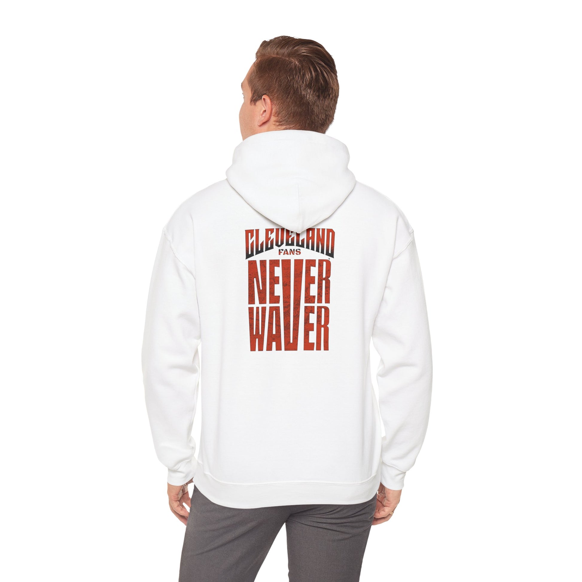 Cleveland Fans Never Waver Unisex Hooded Sweatshirt - Heavy Blend™ - Never Waver