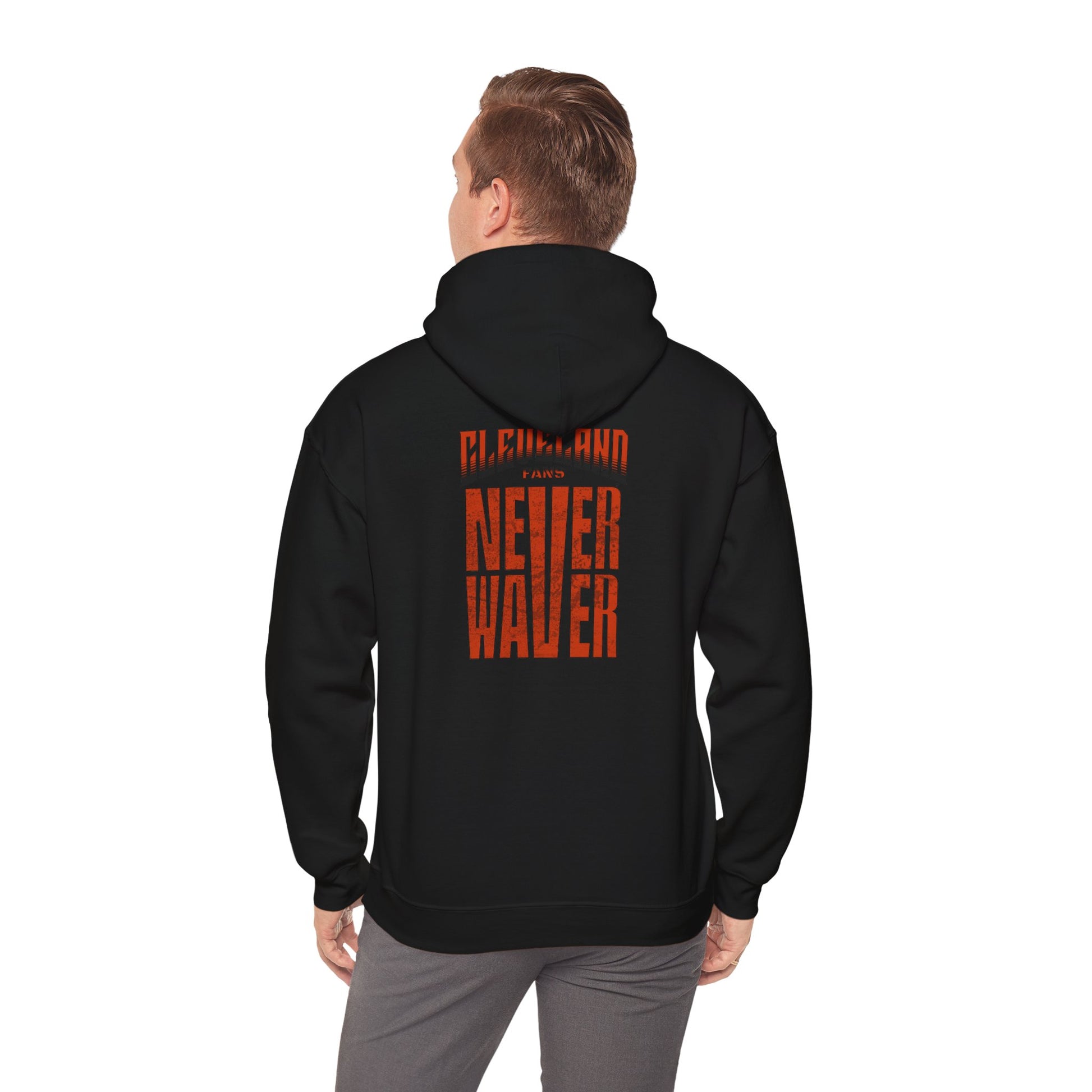 Cleveland Fans Never Waver Unisex Hooded Sweatshirt - Heavy Blend™ - Never Waver
