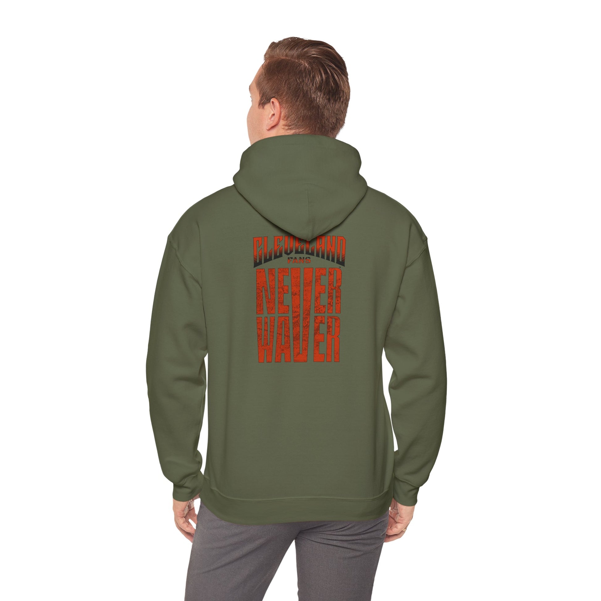 Cleveland Fans Never Waver Unisex Hooded Sweatshirt - Heavy Blend™ - Never Waver