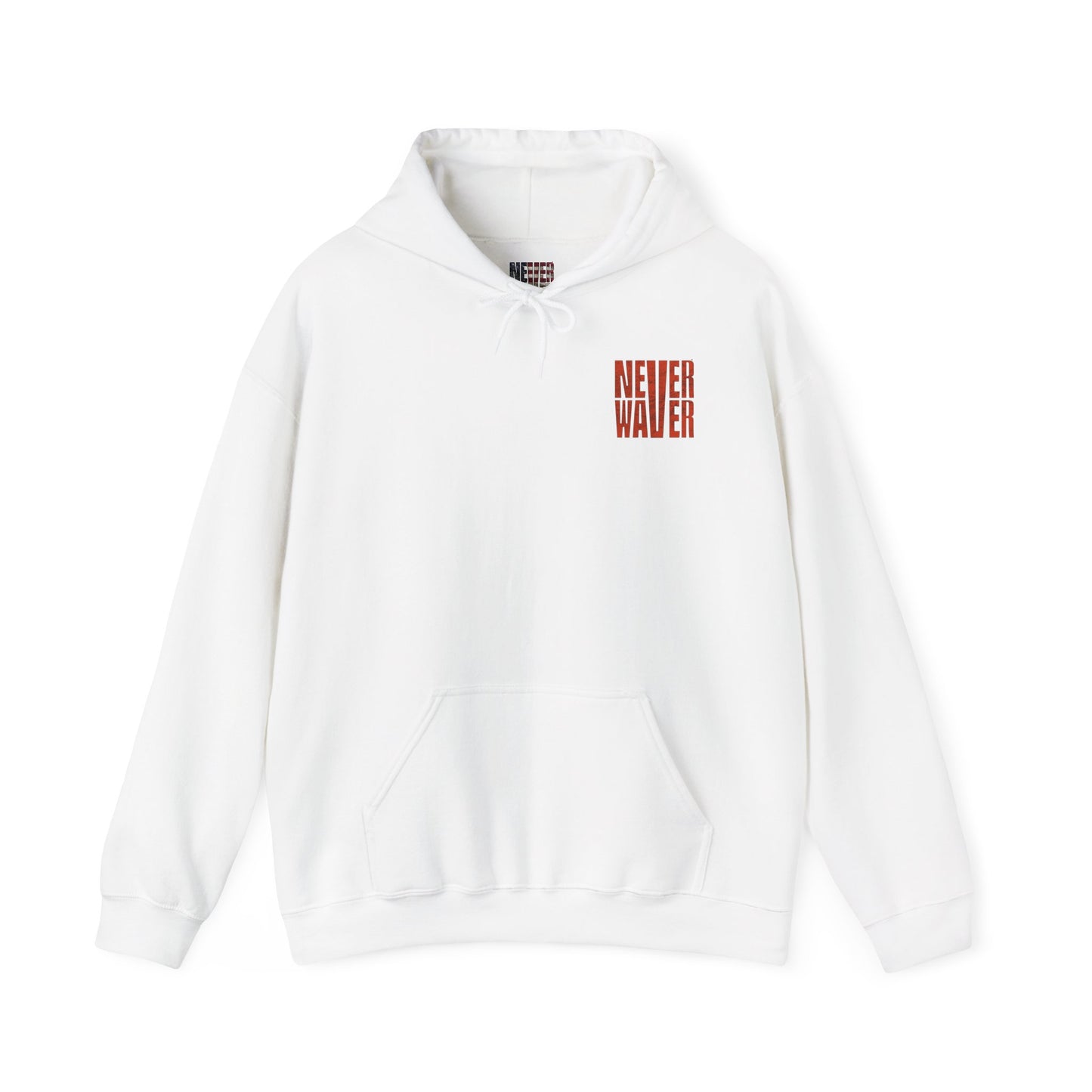 Cleveland Fans Never Waver w Leopard Football Unisex Hoodie - Cozy Heavy Blend Sweatshirt for Comfort and Style - Never Waver