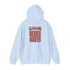 Cleveland Fans Never Waver w Leopard Football Unisex Hoodie - Cozy Heavy Blend Sweatshirt for Comfort and Style - Never Waver