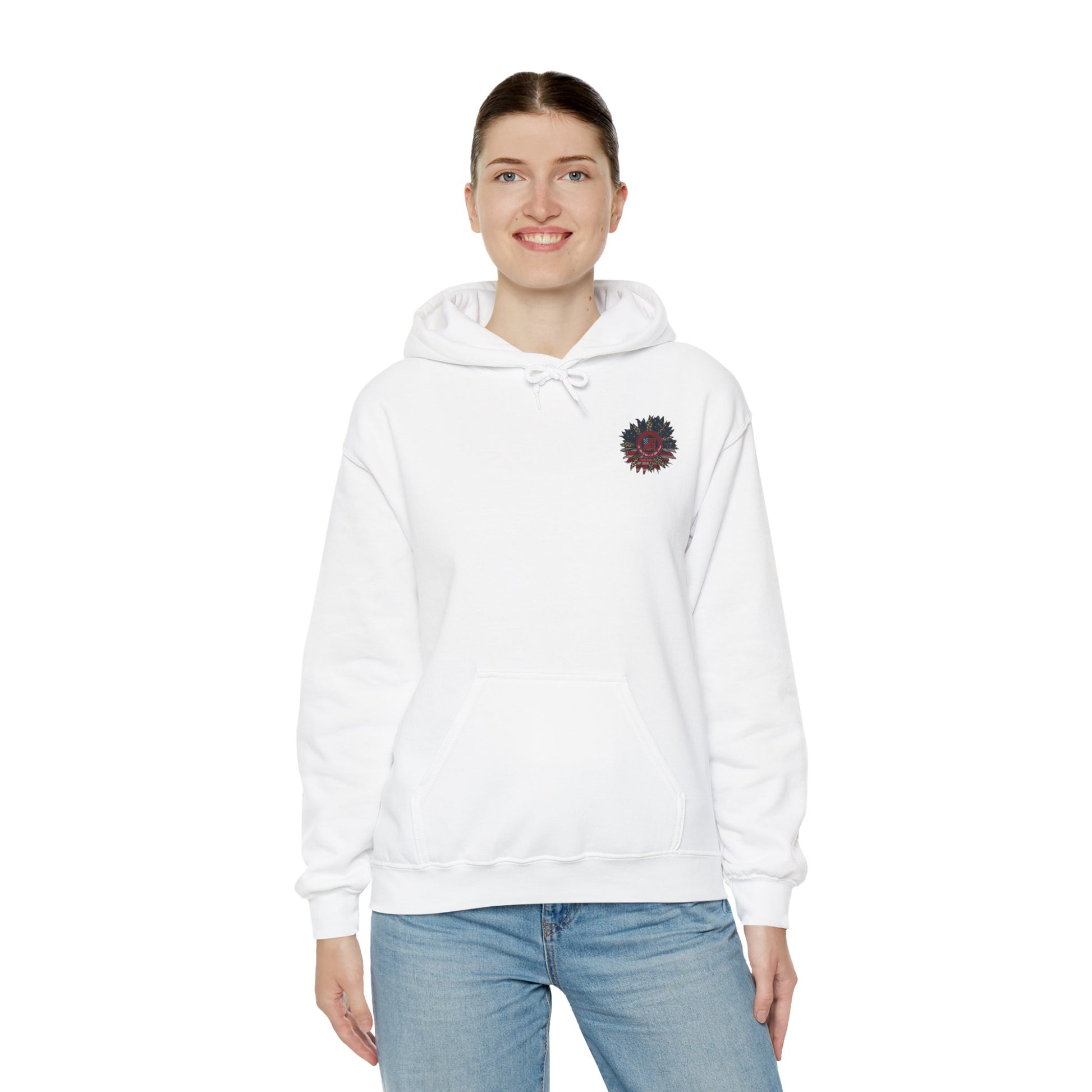 Never Waver Be Red White and A Little Bougie Unisex Heavy Blend™ Hooded Sweatshirt - Never Waver