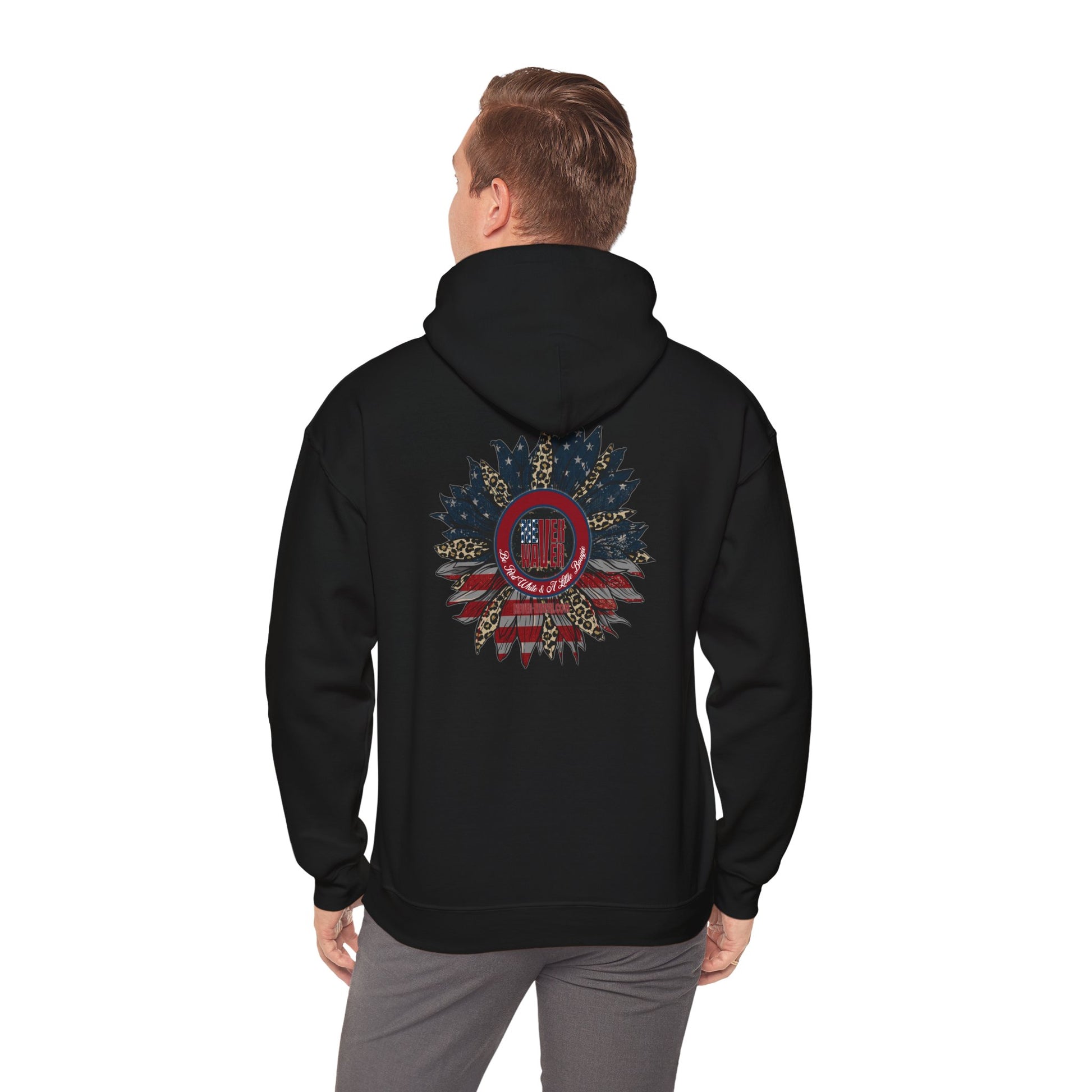 Never Waver Be Red White and A Little Bougie Unisex Heavy Blend™ Hooded Sweatshirt - Never Waver