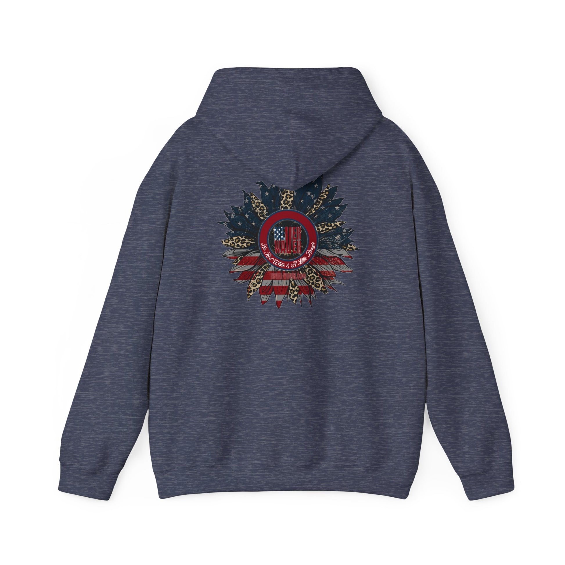 Never Waver Be Red White and A Little Bougie Unisex Heavy Blend™ Hooded Sweatshirt - Never Waver