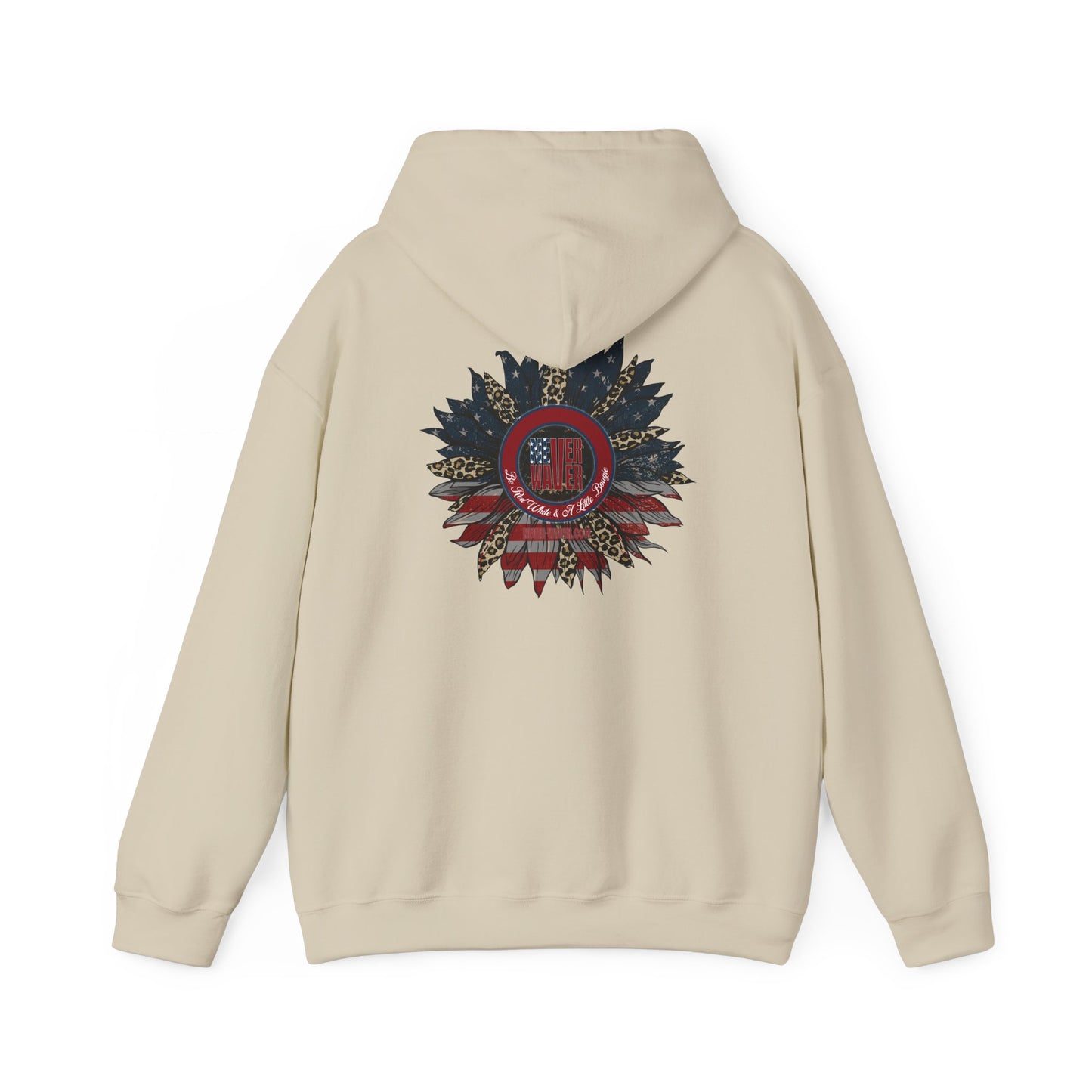 Never Waver Be Red White and A Little Bougie Unisex Heavy Blend™ Hooded Sweatshirt - Never Waver
