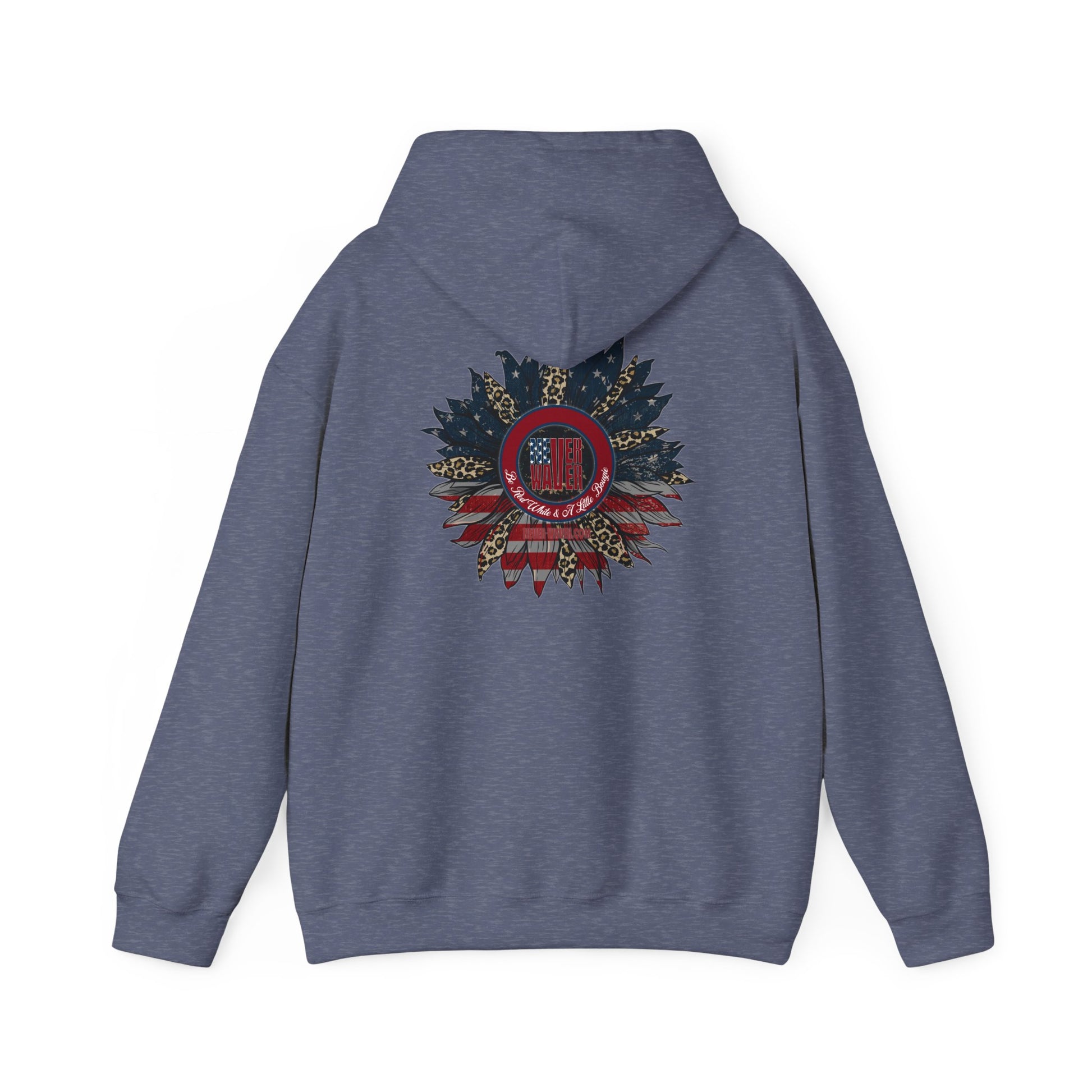Never Waver Be Red White and A Little Bougie Unisex Heavy Blend™ Hooded Sweatshirt - Never Waver