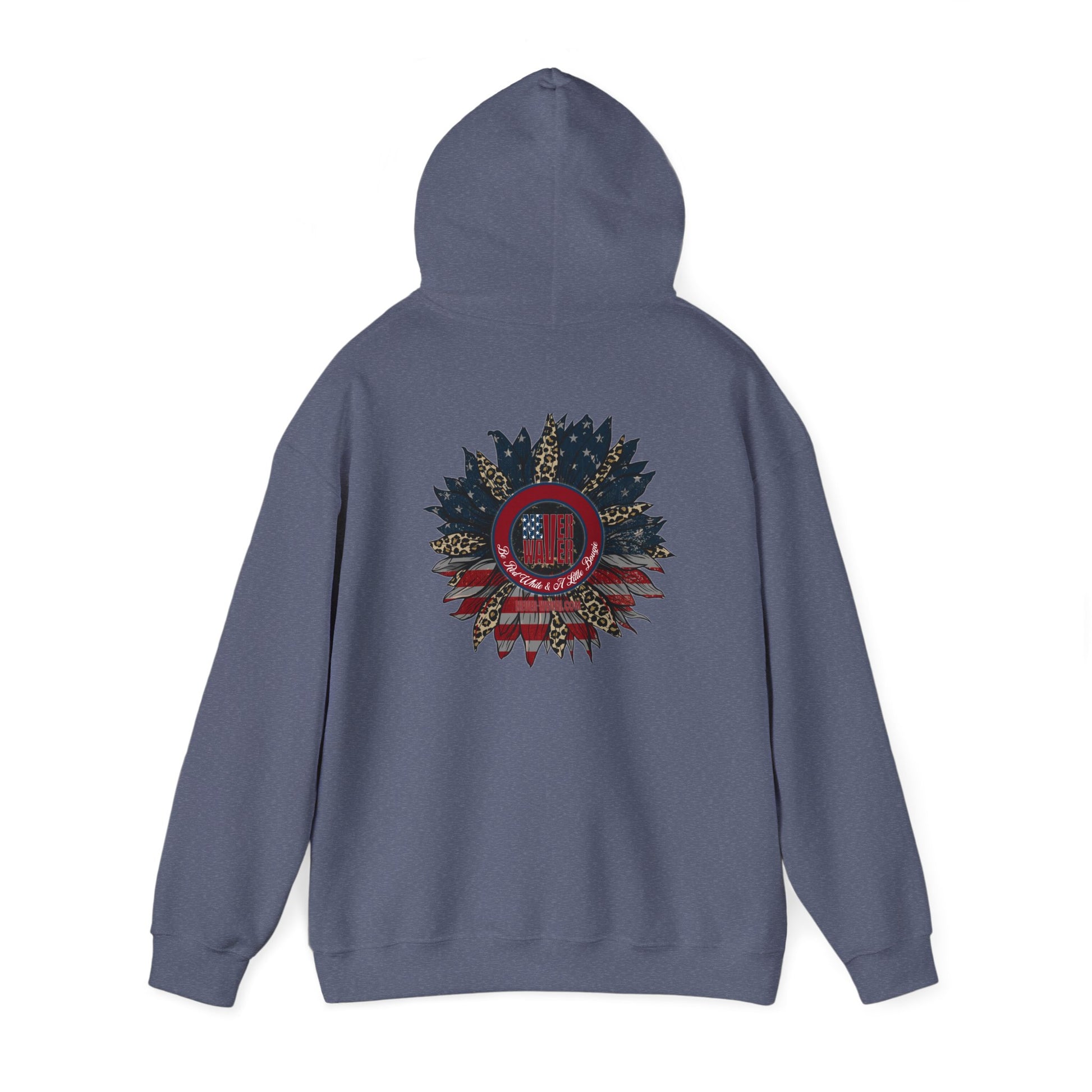 Never Waver Be Red White and A Little Bougie Unisex Heavy Blend™ Hooded Sweatshirt - Never Waver
