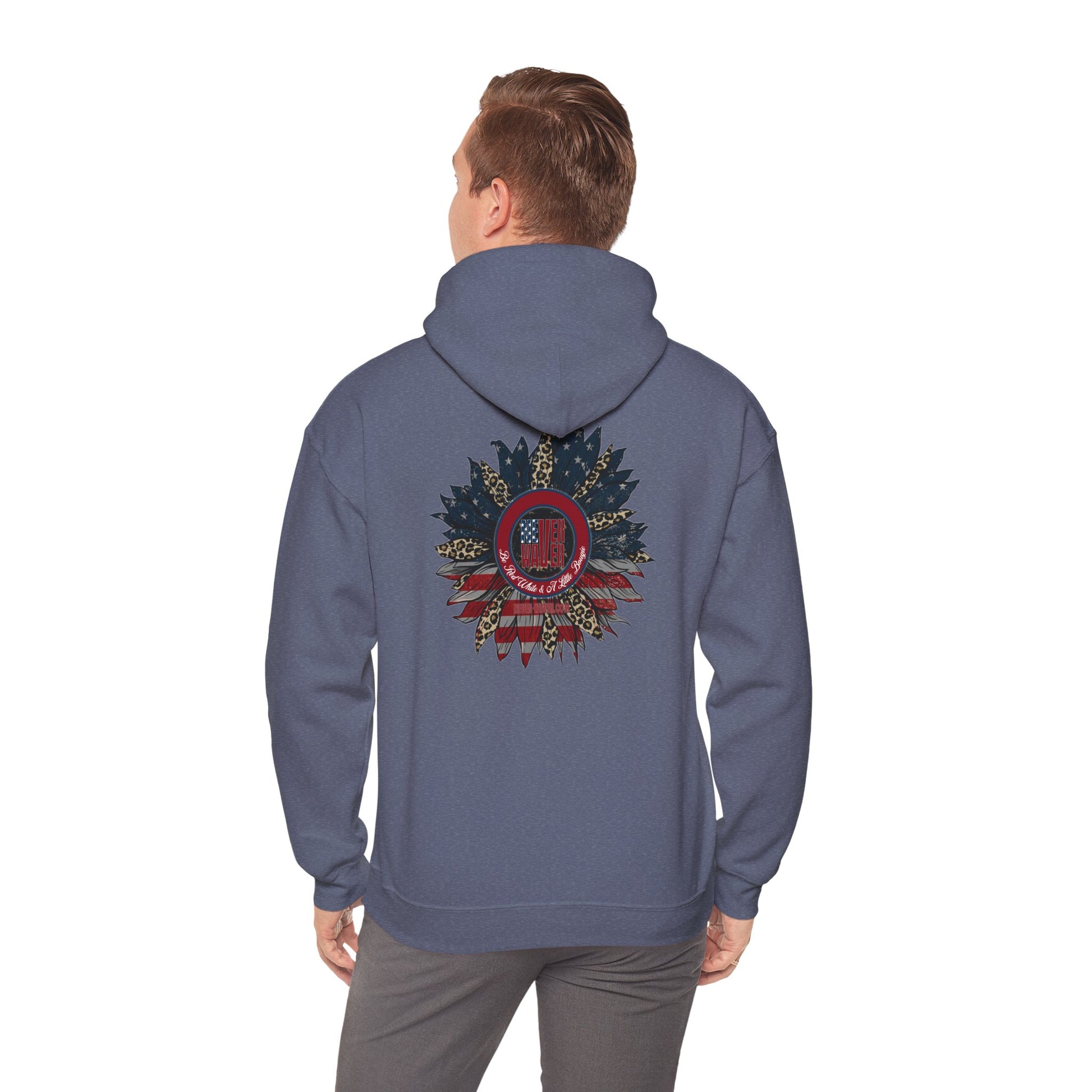 Never Waver Be Red White and A Little Bougie Unisex Heavy Blend™ Hooded Sweatshirt - Never Waver