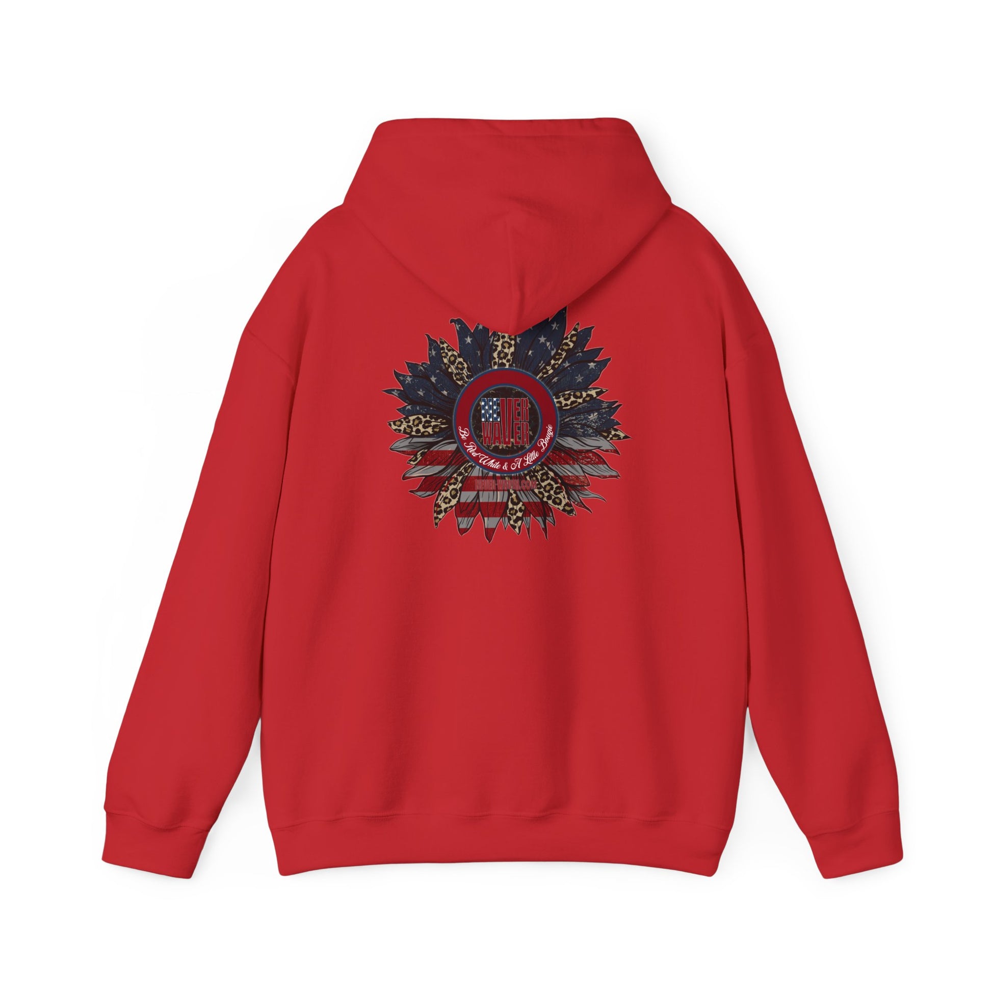 Never Waver Be Red White and A Little Bougie Unisex Heavy Blend™ Hooded Sweatshirt - Never Waver